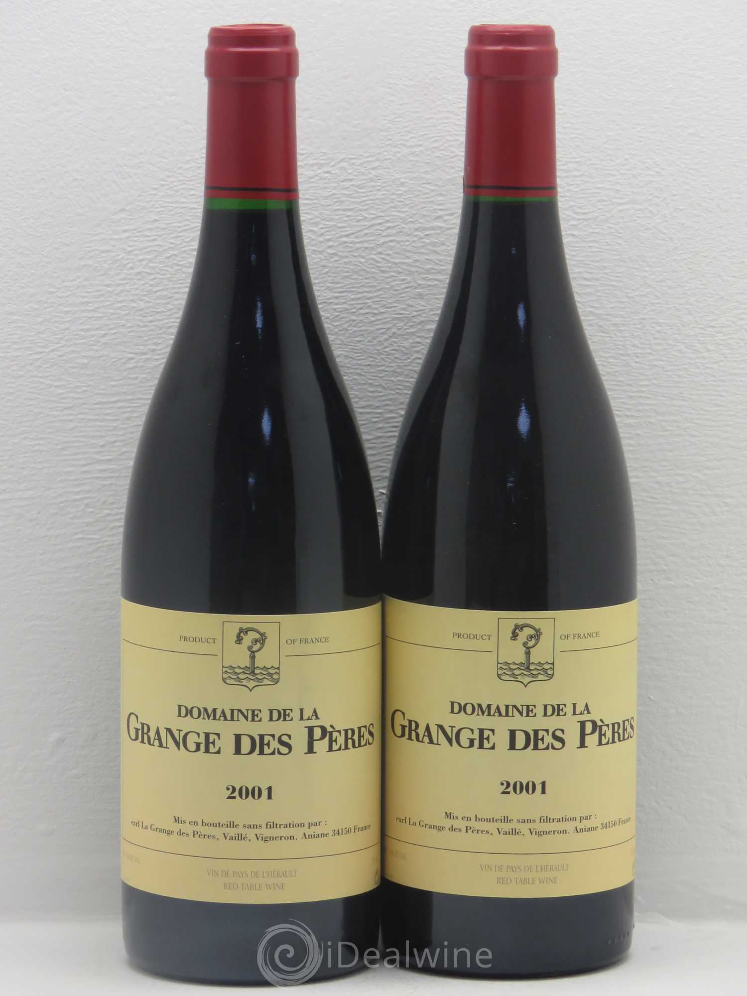 Pays d'Hérault Grange des Pères Laurent Vaillé 2001 - Lot de 2 bouteilles - 0