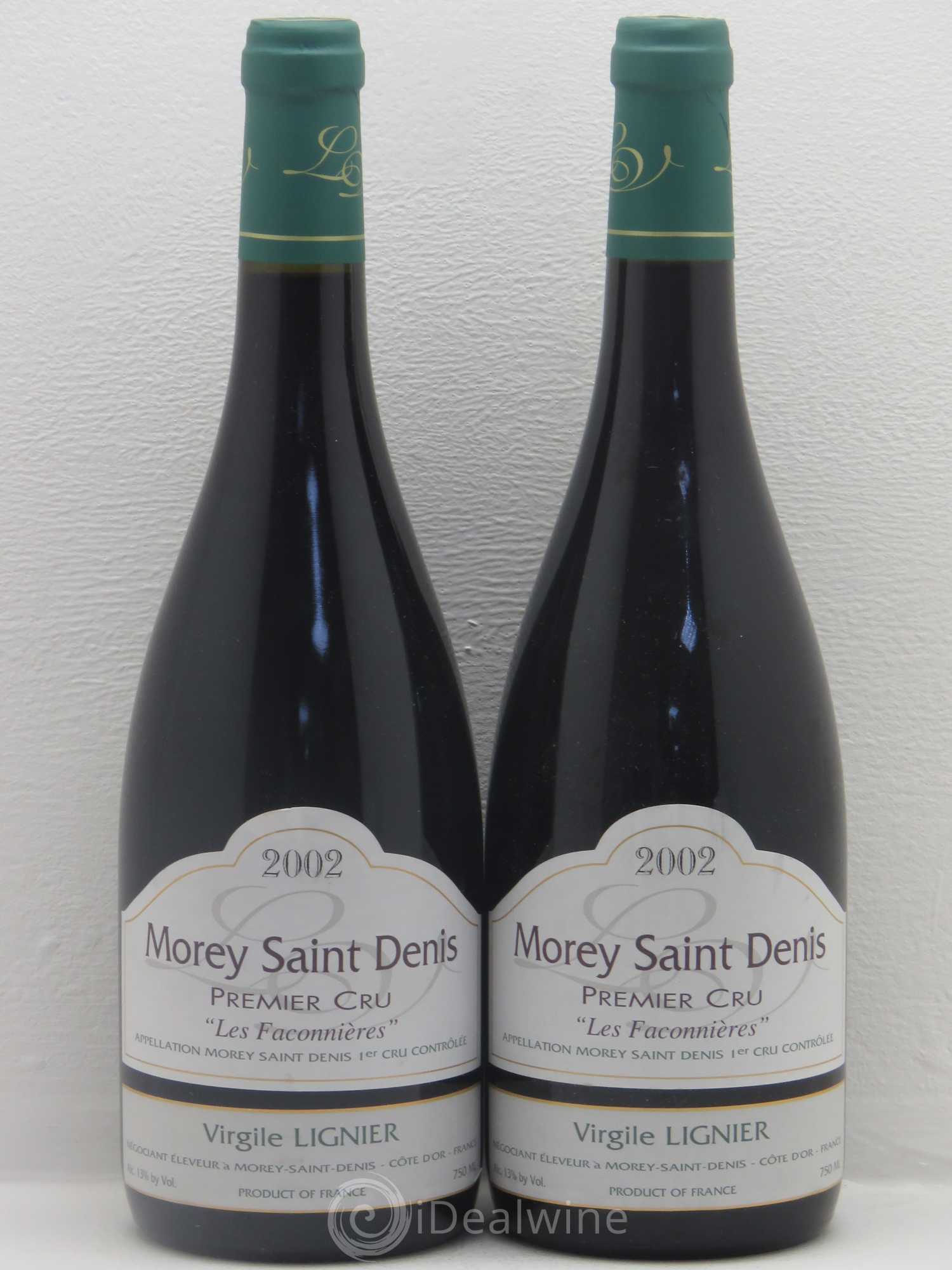 Morey-Saint-Denis 1er Cru Virgile Lignier 2002 - Lot de 2 bouteilles - 0