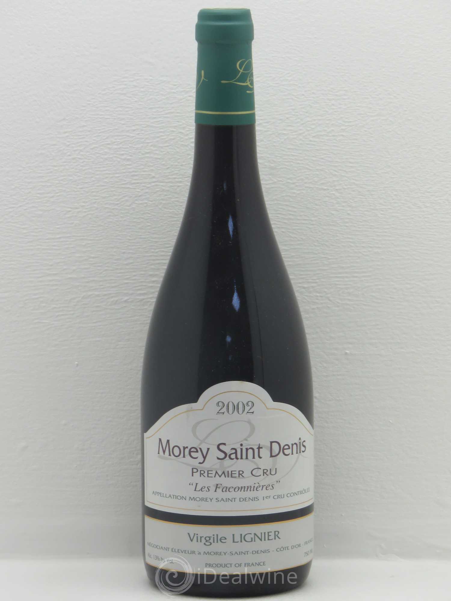 Morey-Saint-Denis 1er Cru Virgile Lignier 2002 - Lot de 1 bouteille - 0