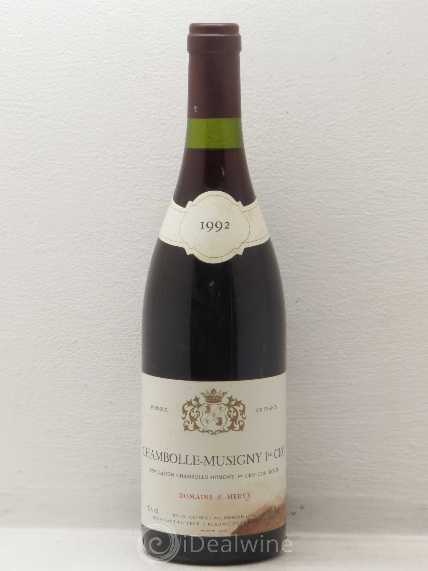 Chambolle-Musigny 1er Cru S.Herve 1992 - Lot de 1 bouteille - 0