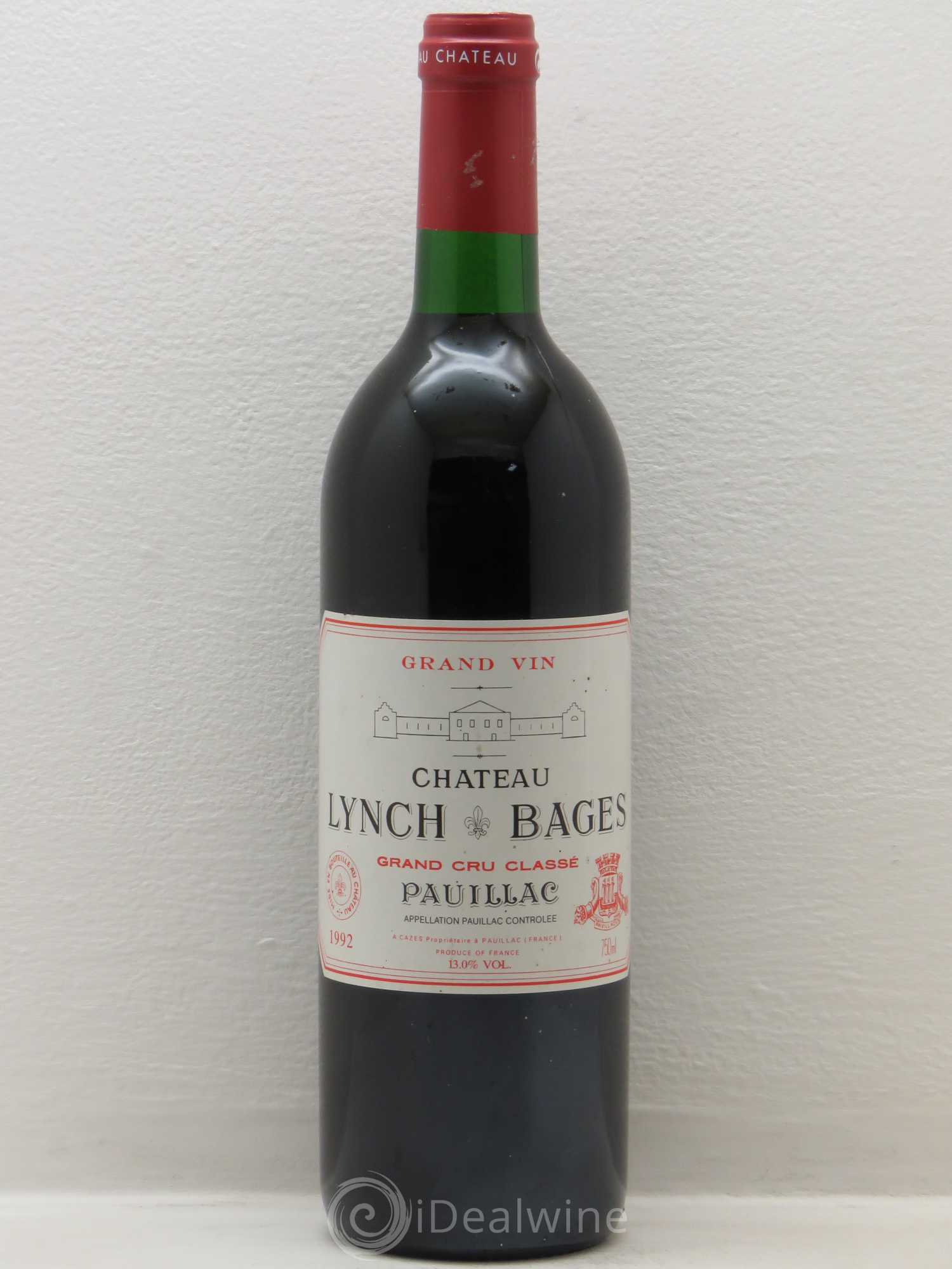 Château Lynch Bages 5ème Grand Cru Classé 1992 - Lot de 1 bouteille - 0