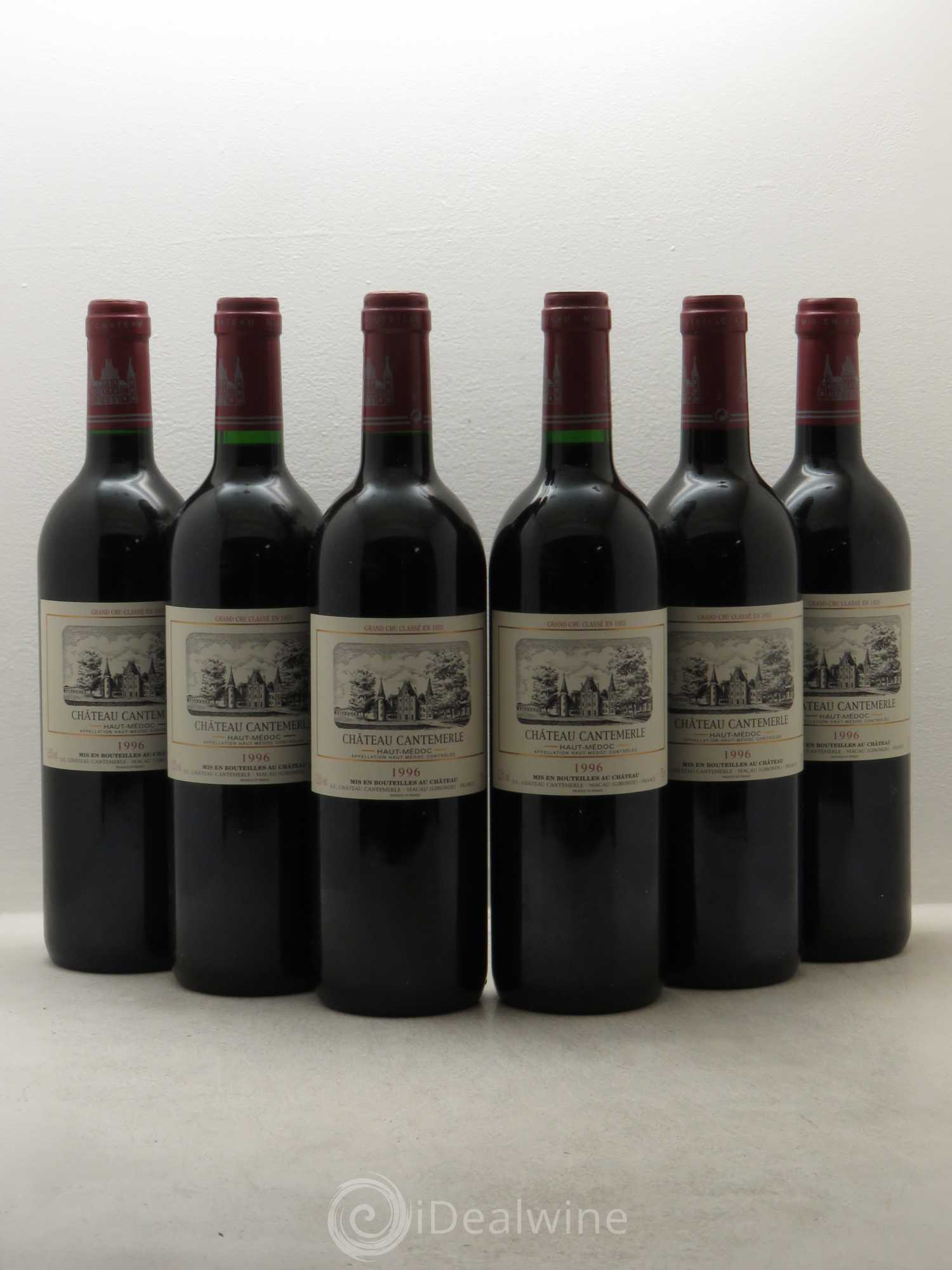Château Cantemerle 5ème Grand Cru Classé 1996 - Lot de 6 bouteilles - 0