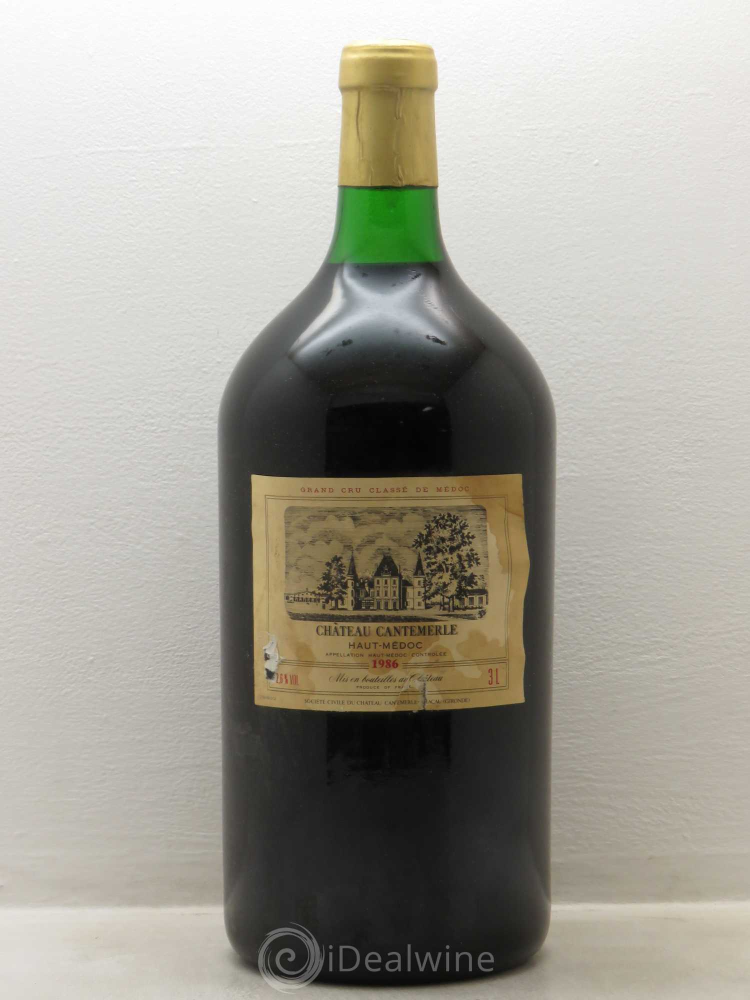 Château Cantemerle 5ème Grand Cru Classé 1986 - Lot de 1 double magnum - 0