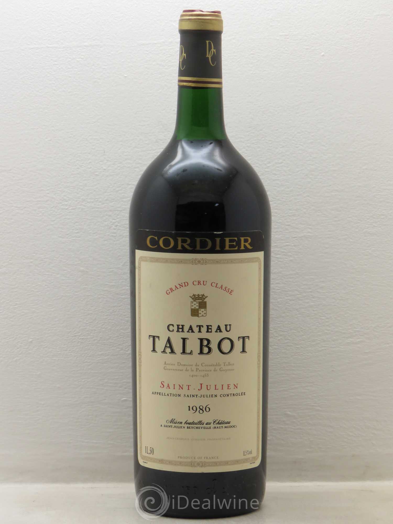 Château Talbot 4ème Grand Cru Classé 1986 - Lot de 1 magnum - 0