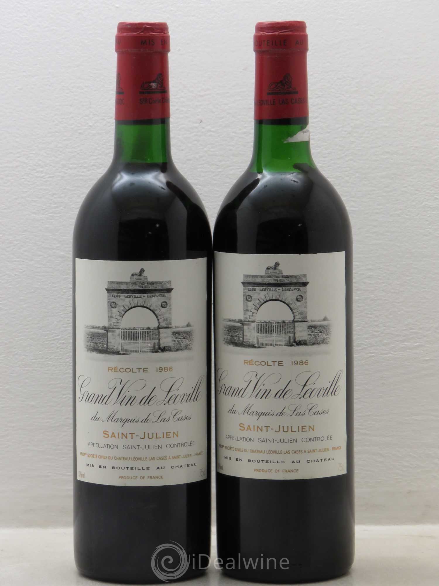 Château Léoville Las Cases 2ème Grand Cru Classé 1986 - Lot de 5 bouteilles - 2