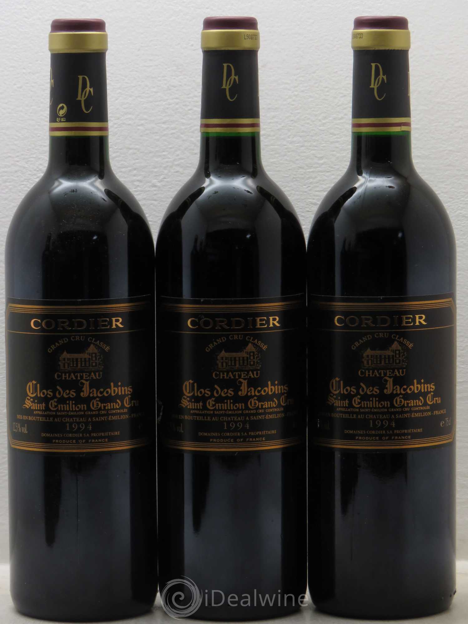 Château Clos des Jacobins Grand Cru Classé 1994 - Lot de 6 bouteilles - 1