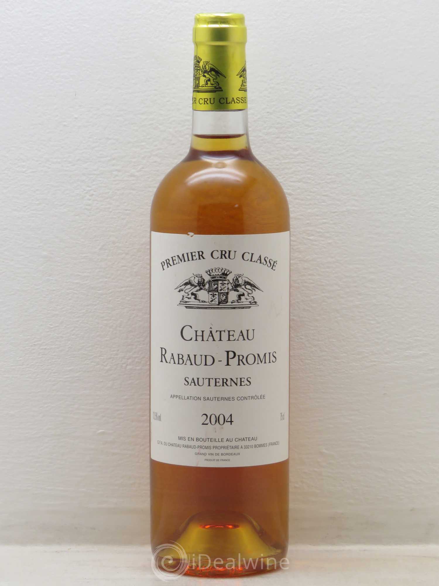 Château Rabaud Promis 1er Grand Cru Classé 2004 - Posten von 1 Flasche - 0