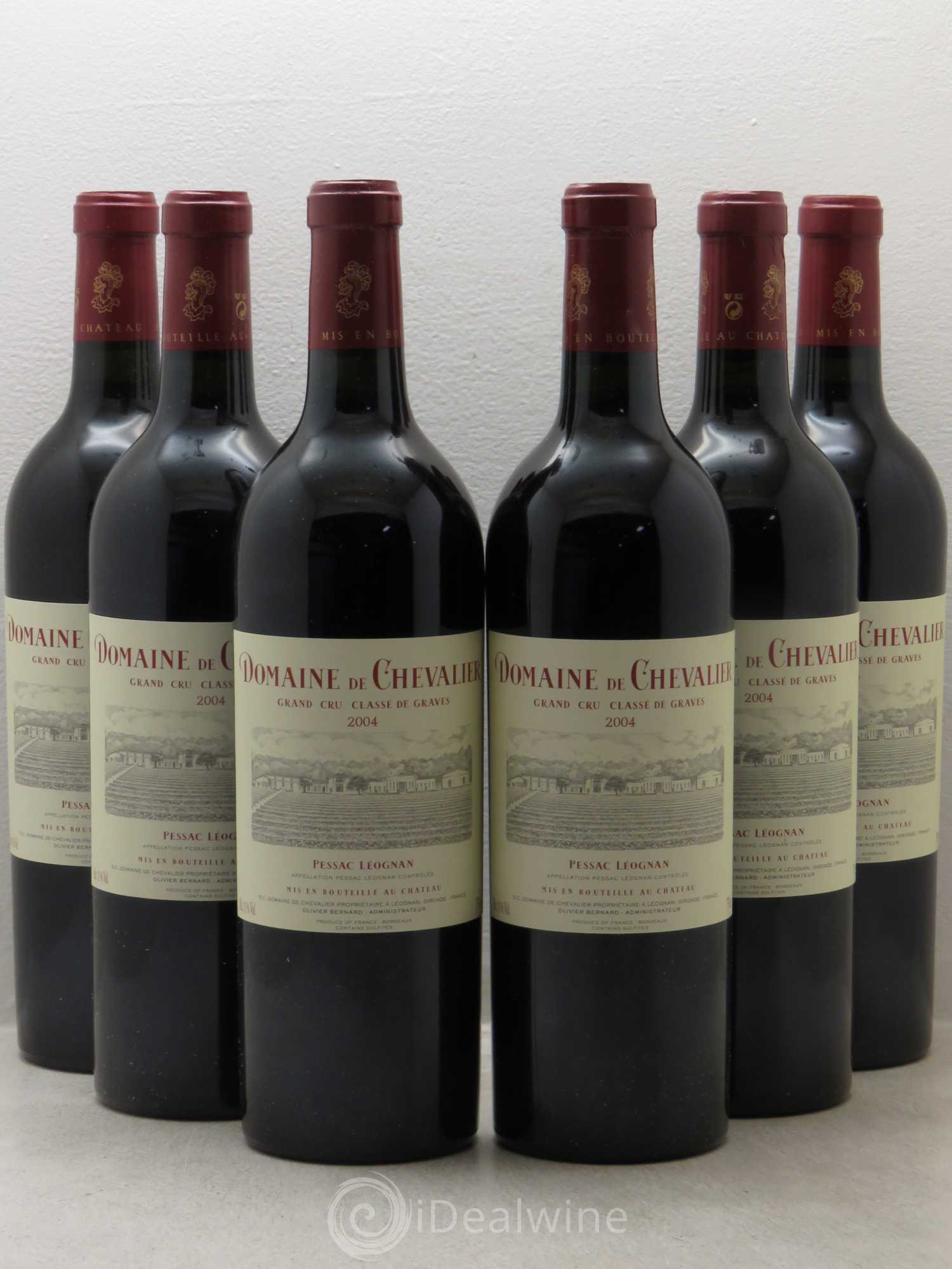 Domaine de Chevalier Cru Classé de Graves 2004 - Lot de 6 bouteilles - 0