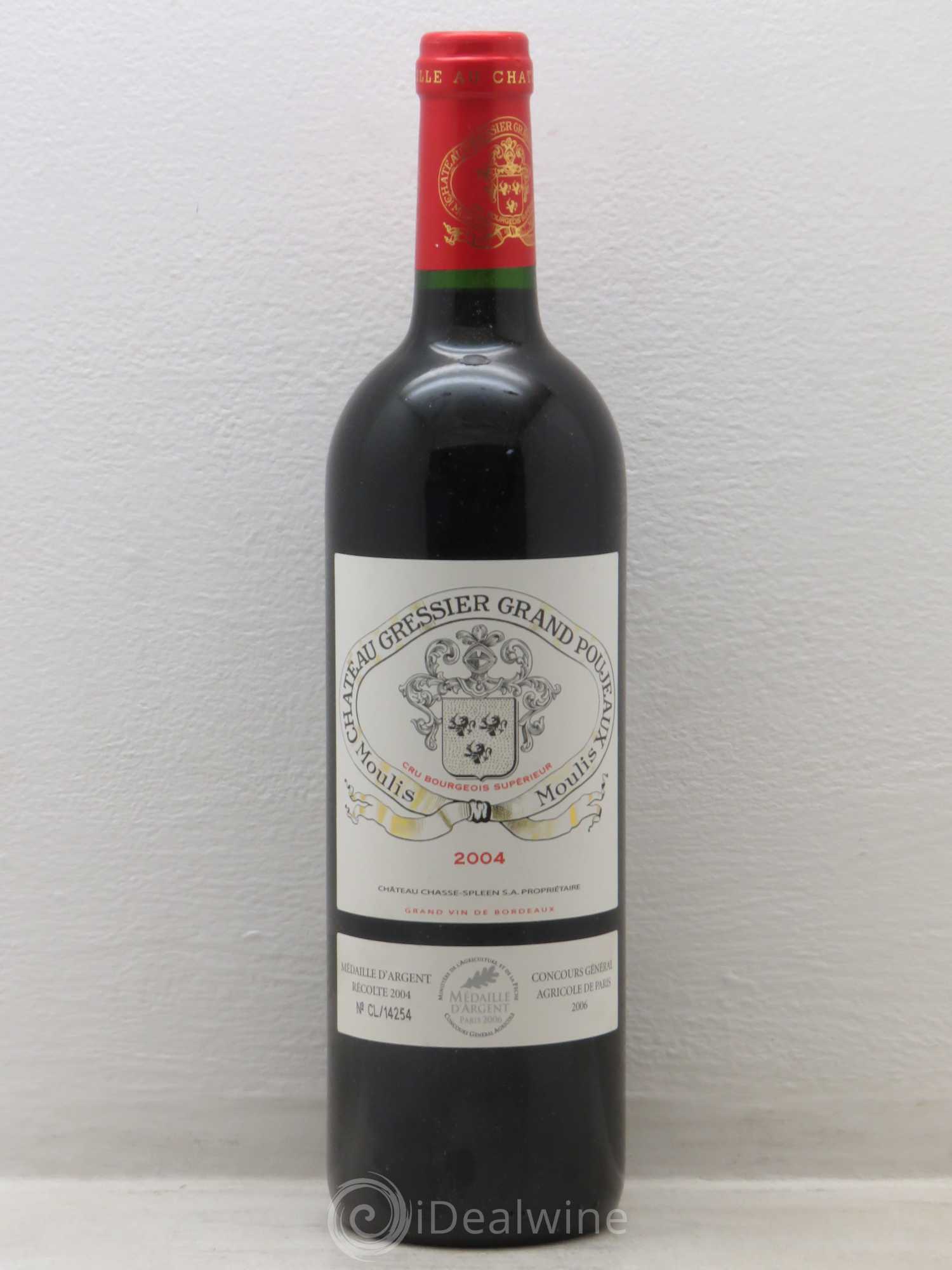 Château Gressier Grand Poujeaux Cru Bourgeois (sans prix de réserve) 2004 - Lot de 1 bouteille - 0