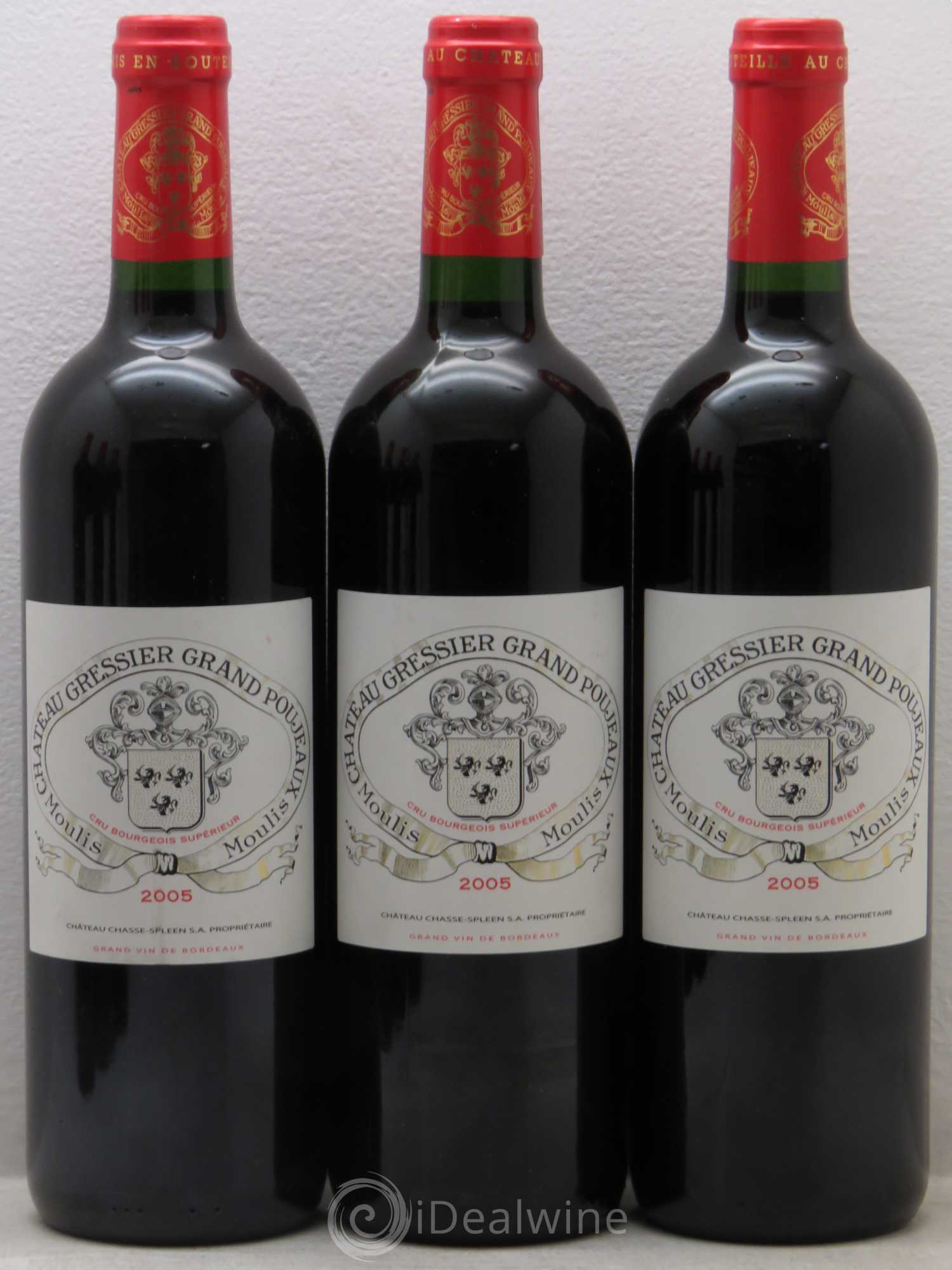 Château Gressier Grand Poujeaux Cru Bourgeois 2005 - Lotto di 6 bottiglie - 1