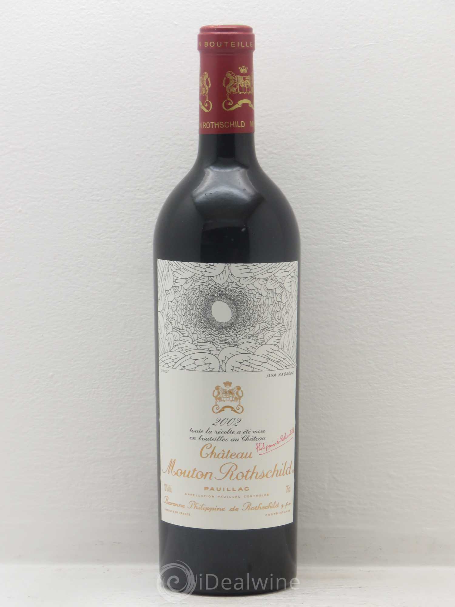 Château Mouton Rothschild 1er Grand Cru Classé 2002 - Lot de 1 bouteille - 0