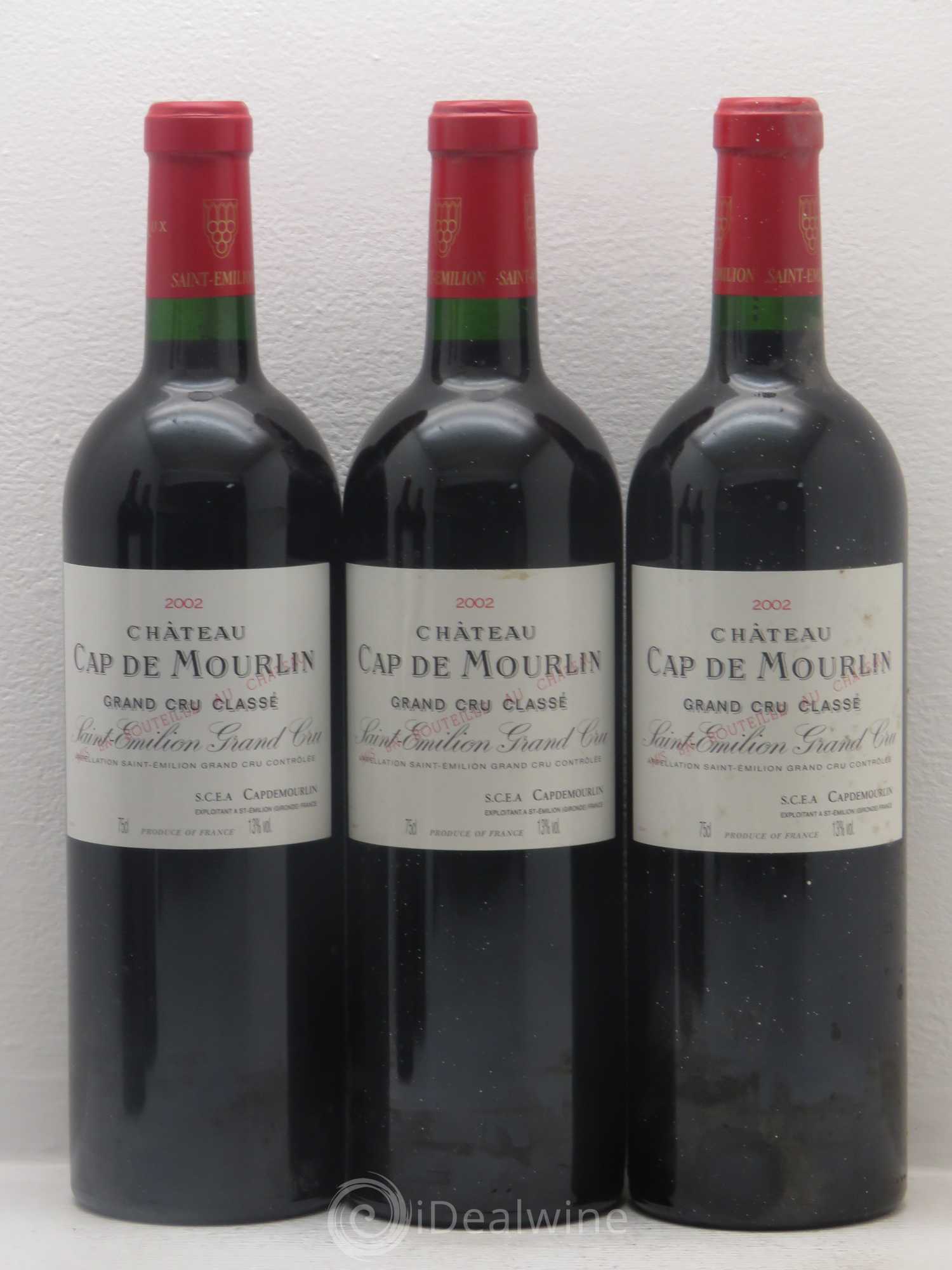 Château Cap de Mourlin Grand Cru Classé 2002 - Lot de 5 bouteilles - 1