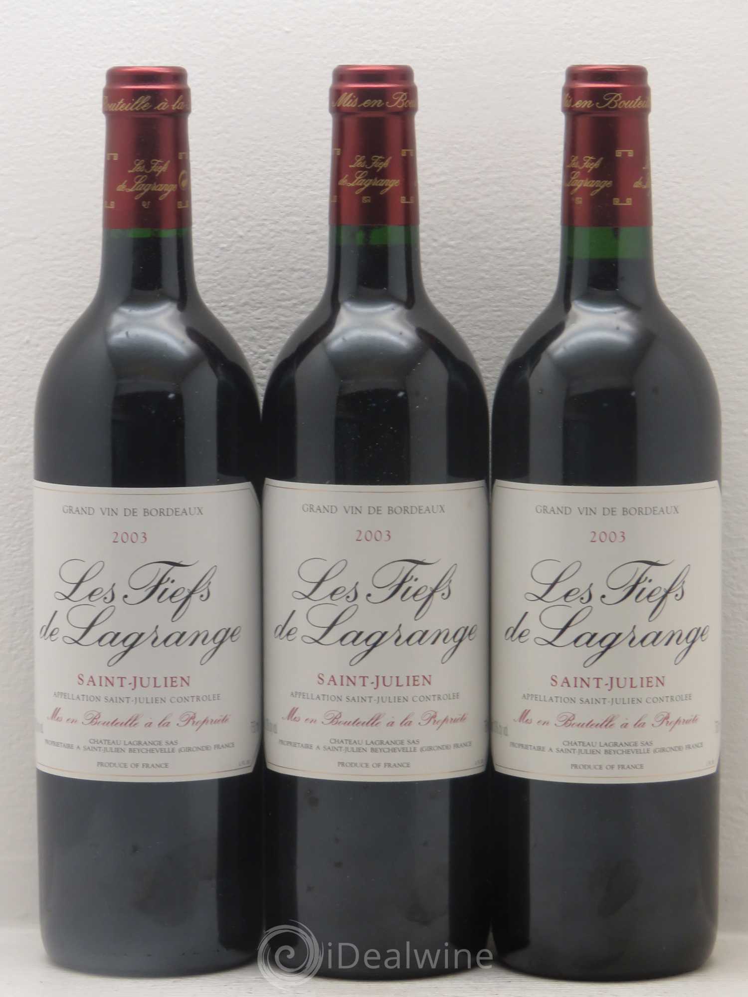 Les Fiefs de Lagrange Second Vin 2003 - Lot de 6 bouteilles - 1