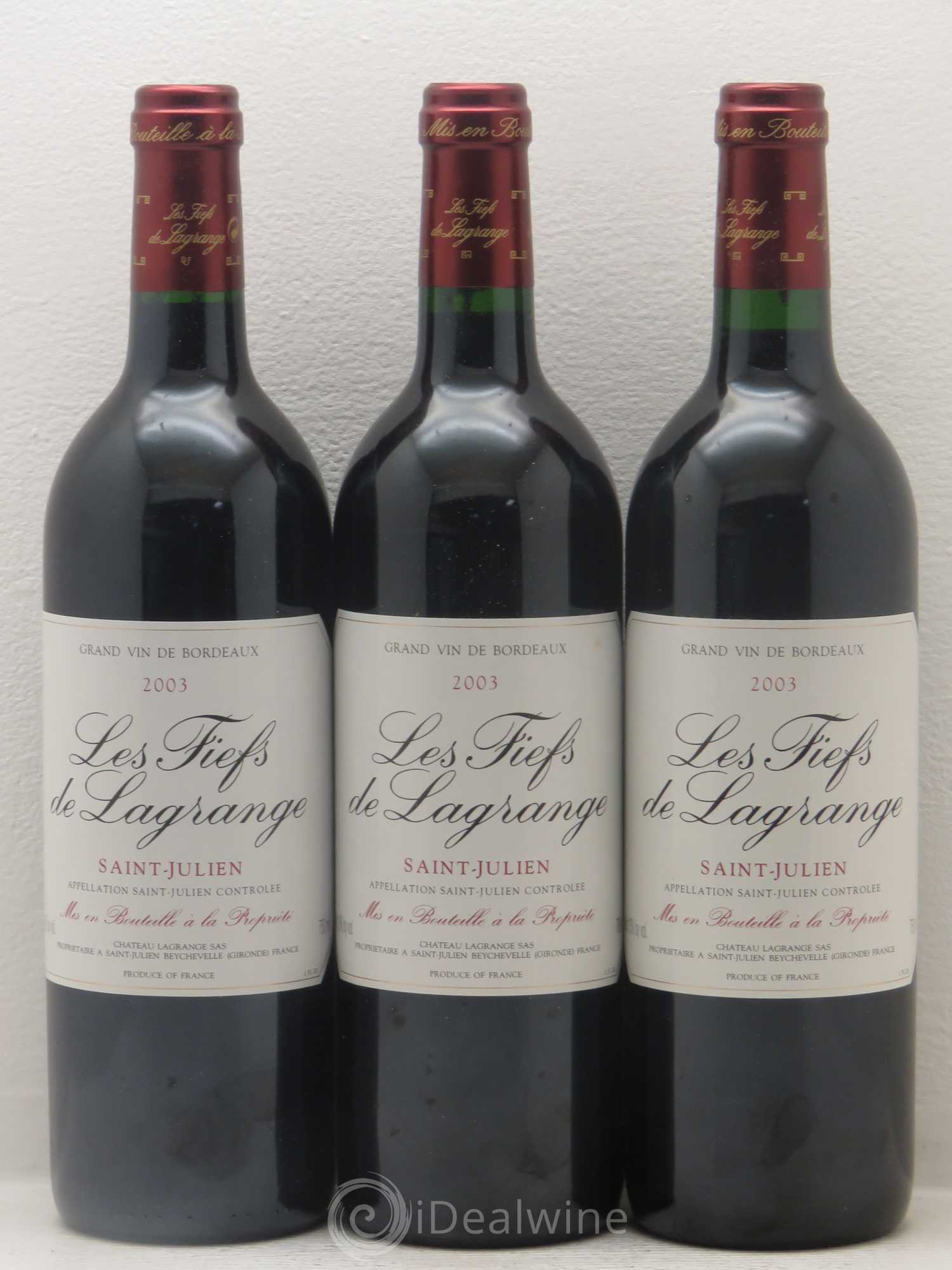 Les Fiefs de Lagrange Second Vin 2003 - Lot de 6 bouteilles - 2
