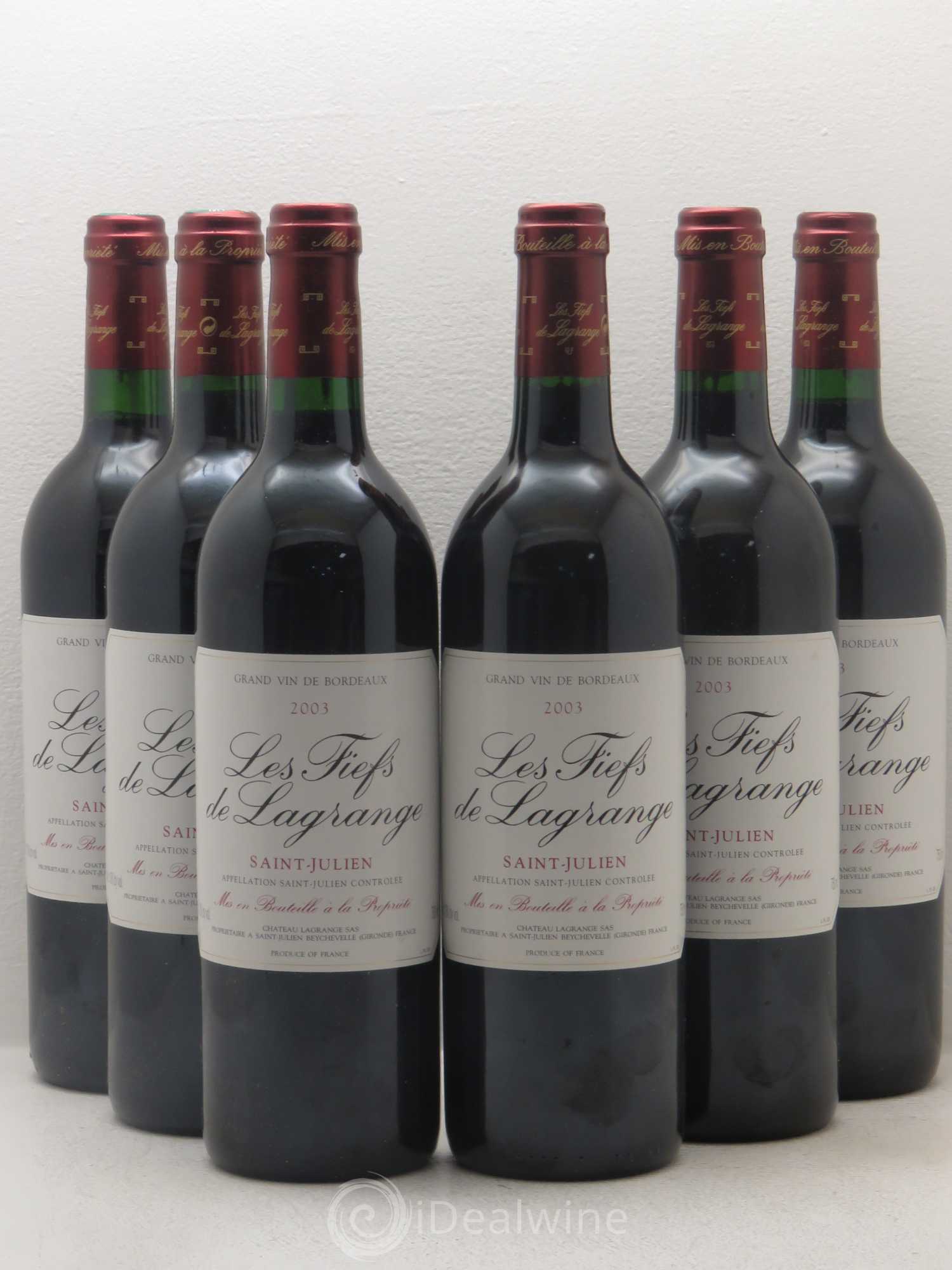 Les Fiefs de Lagrange Second Vin 2003 - Lot de 6 bouteilles - 0