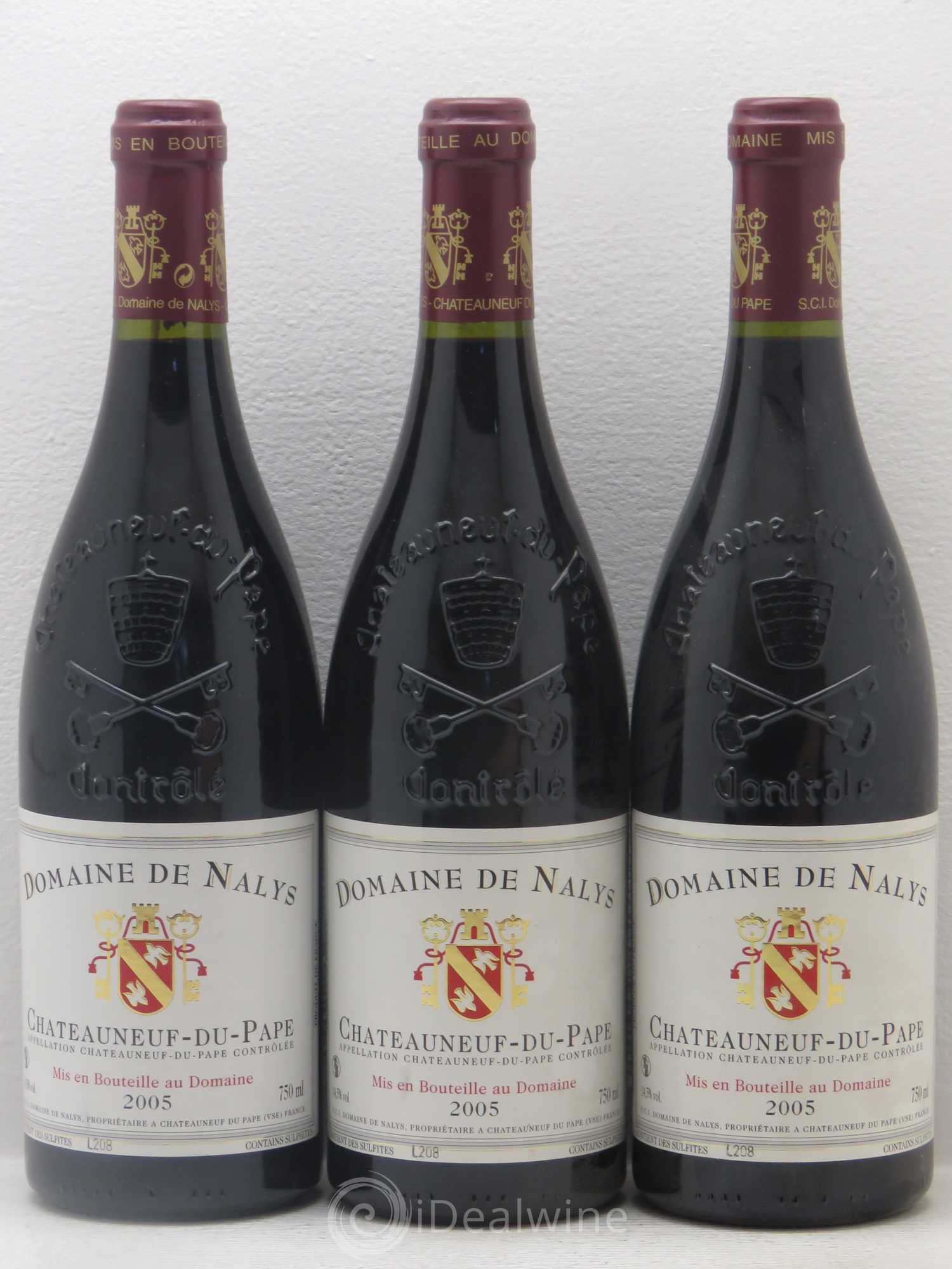 Châteauneuf-du-Pape Château de Nalys 2005 - Lot de 3 bouteilles - 0