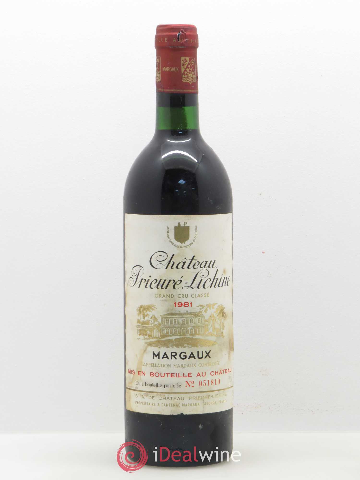 Château Prieuré Lichine 4ème Grand Cru Classé 1981 - Lot de 1 bouteille - 0