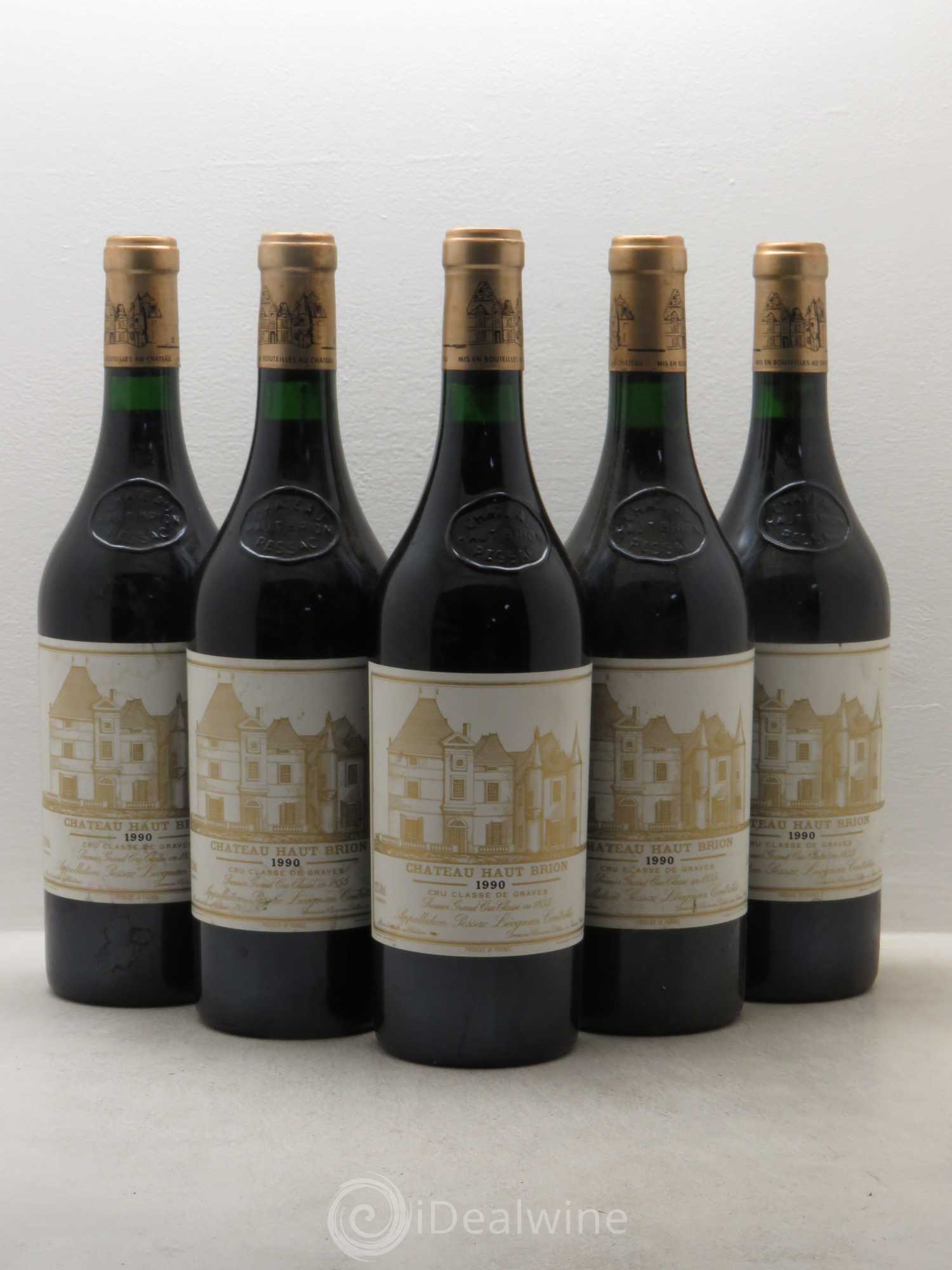 Château Haut Brion 1er Grand Cru Classé 1990 - Lot de 5 bouteilles - 0
