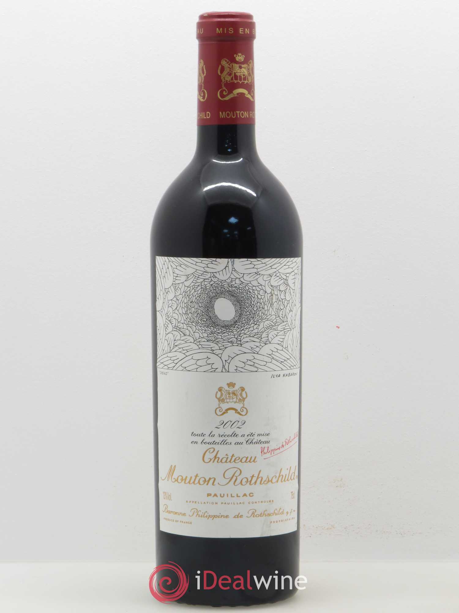 Château Mouton Rothschild 1er Grand Cru Classé 2002 - Lot de 1 bouteille - 0