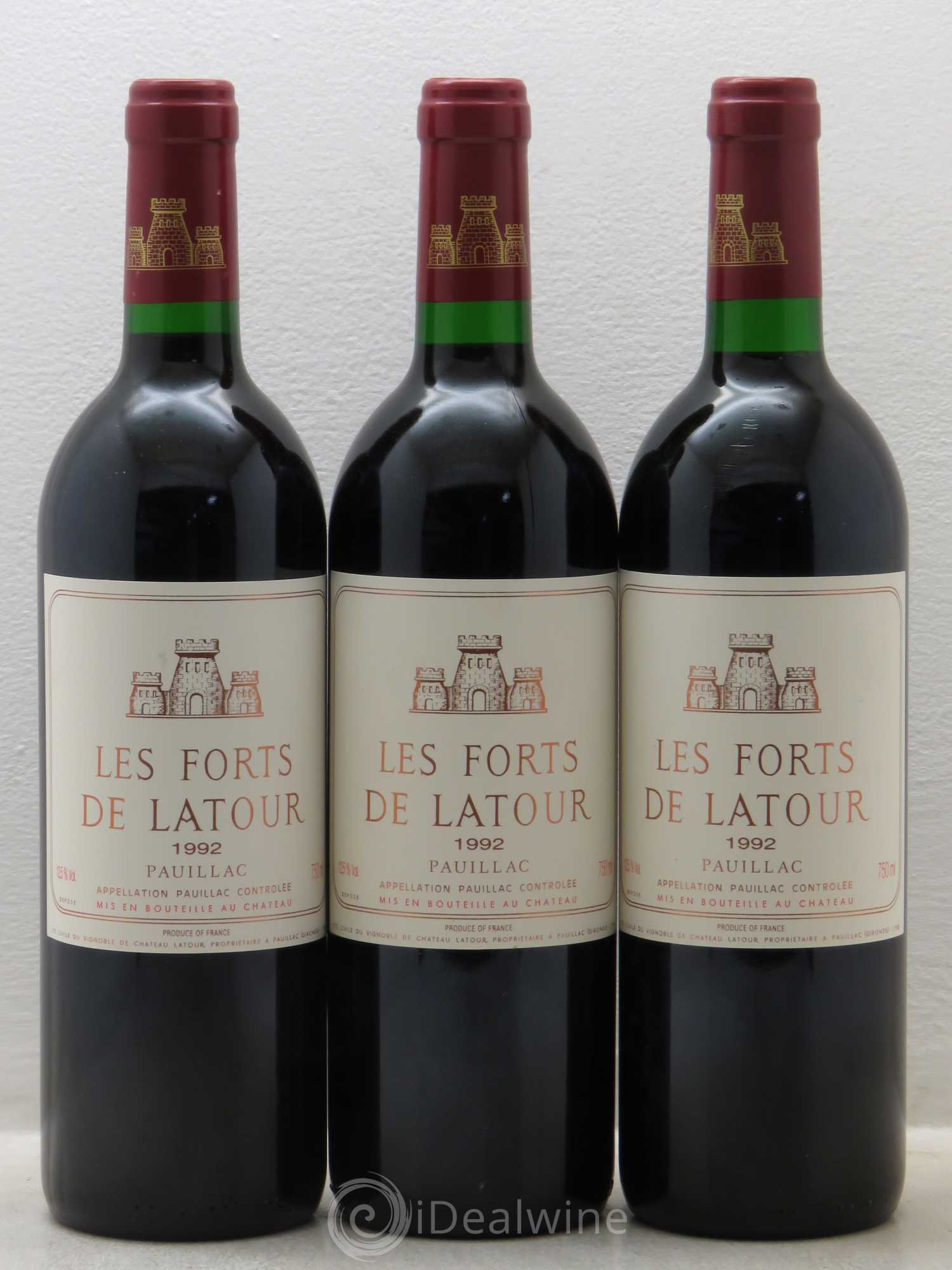 Les Forts de Latour Second Vin 1992 - Lot de 3 bouteilles - 0