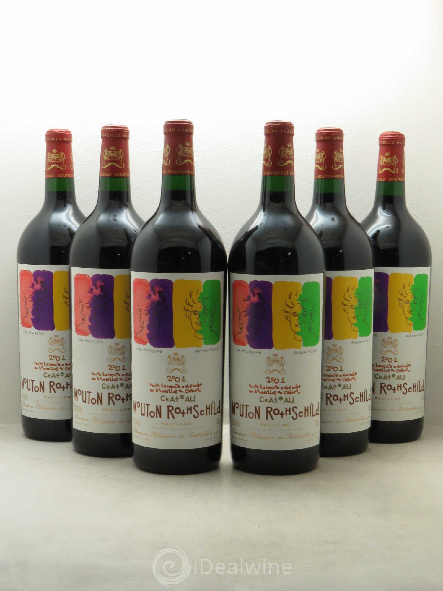 Château Mouton Rothschild 1er Grand Cru Classé 2001 - Lot de 6 magnums - 0