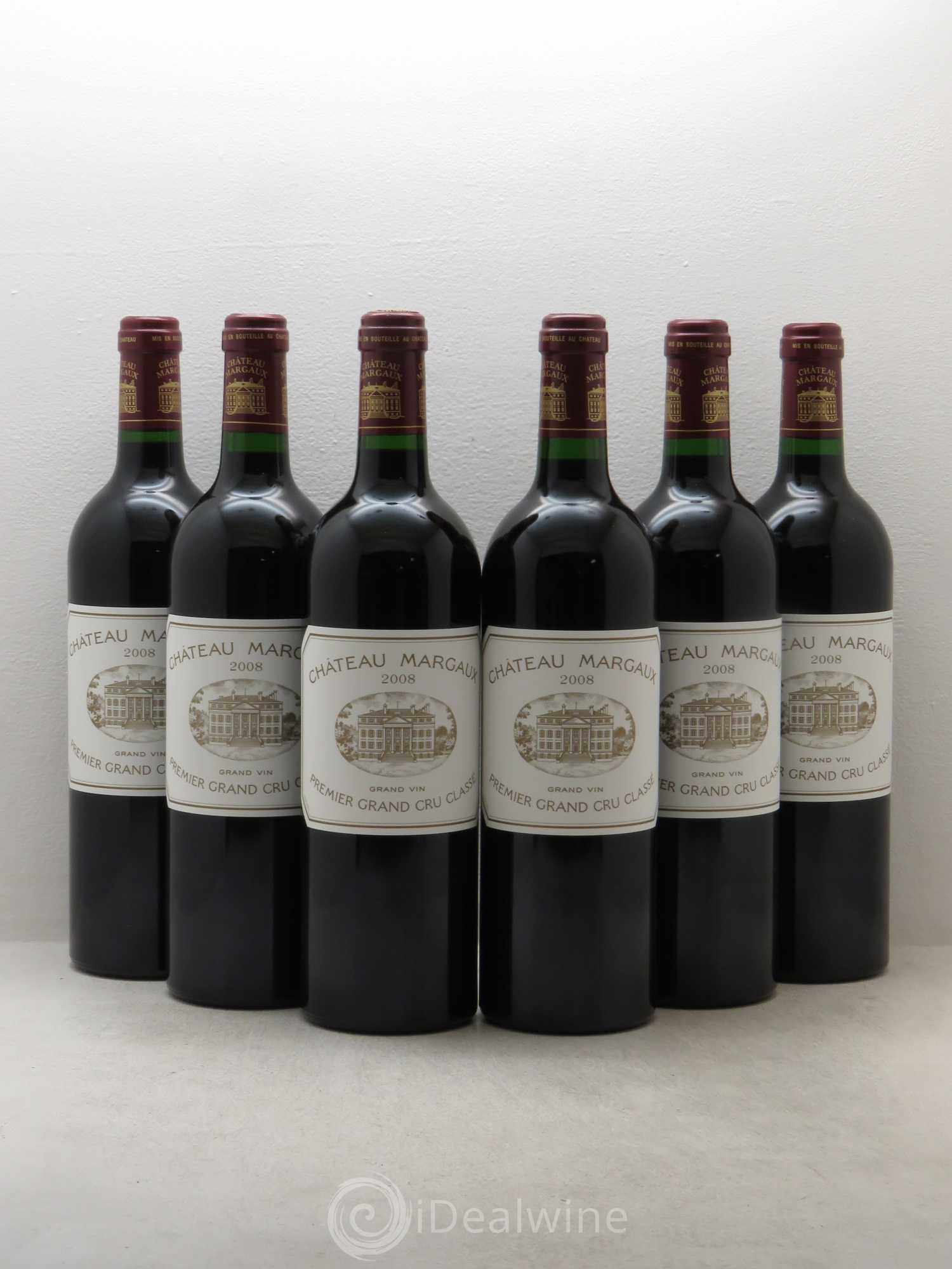 Château Margaux 1er Grand Cru Classé 2008 - Lot de 6 bouteilles - 0
