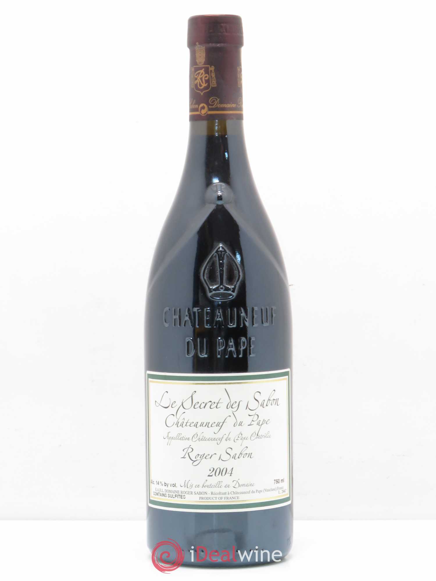 Châteauneuf-du-Pape Le Secret des Sabon Domaine Roger Sabon 2004 - Lot de 1 bouteille - 0