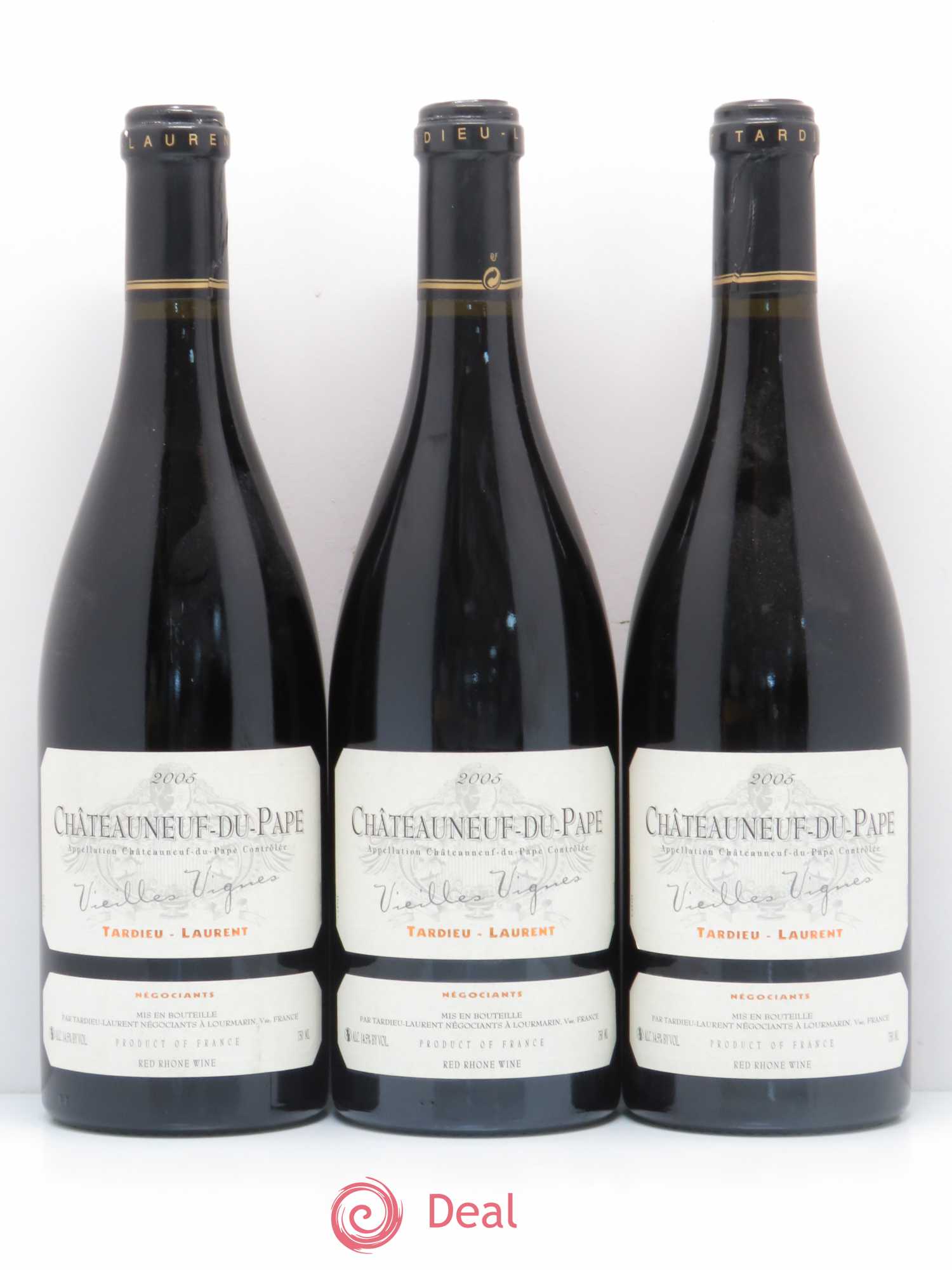 Châteauneuf-du-Pape Tardieu-Laurent Vieilles vignes Famille Tardieu 2005 - Lot de 3 bouteilles - 0
