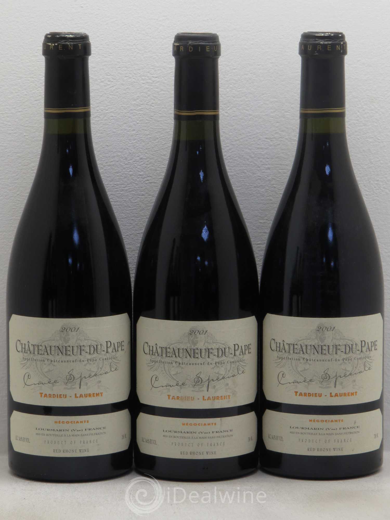 Châteauneuf-du-Pape Tardieu-Laurent Cuvée spéciale Famille Tardieu 2001 - Lot de 6 bouteilles - 1