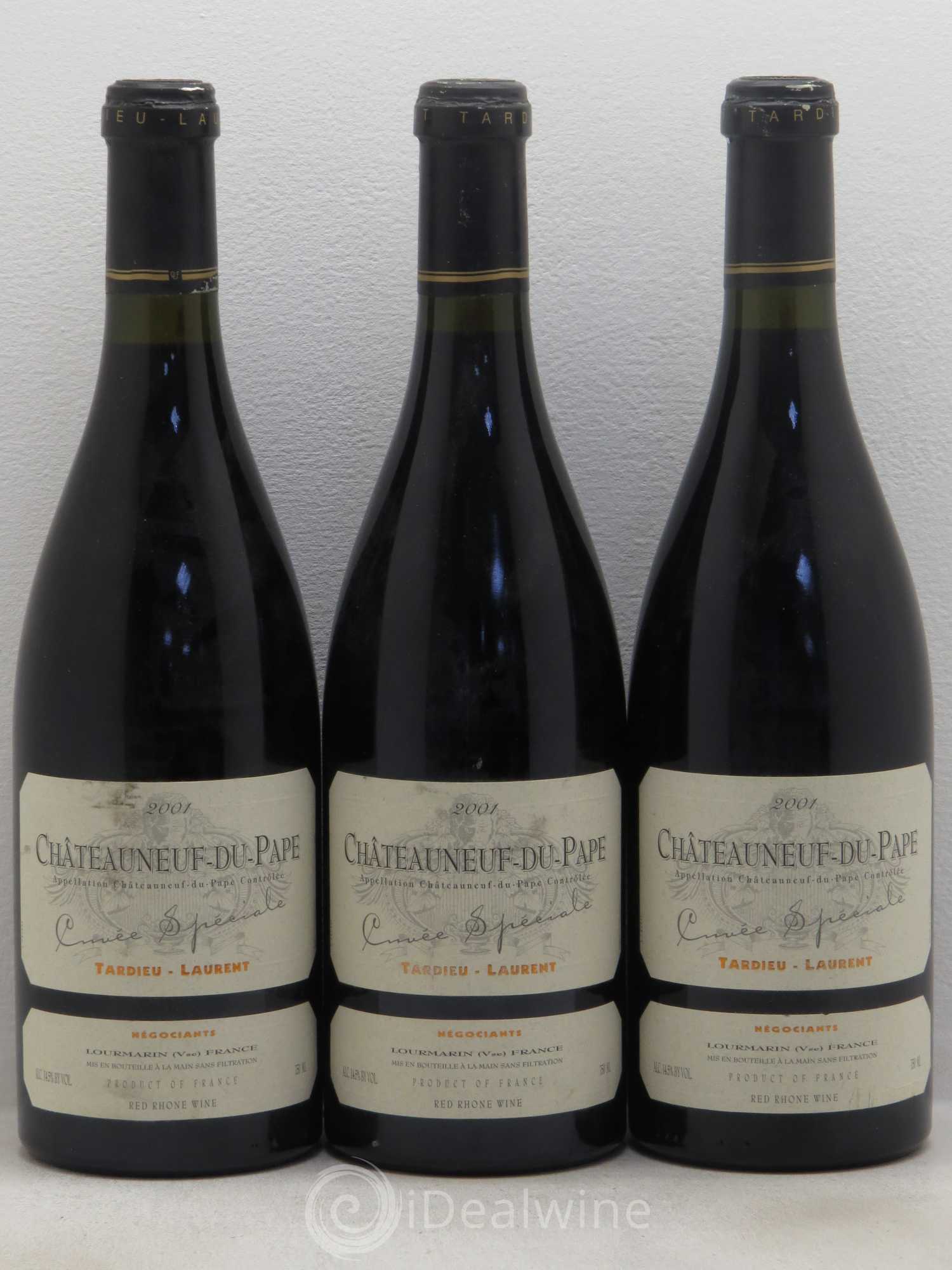 Châteauneuf-du-Pape Tardieu-Laurent Cuvée spéciale Famille Tardieu 2001 - Lot de 6 bouteilles - 2