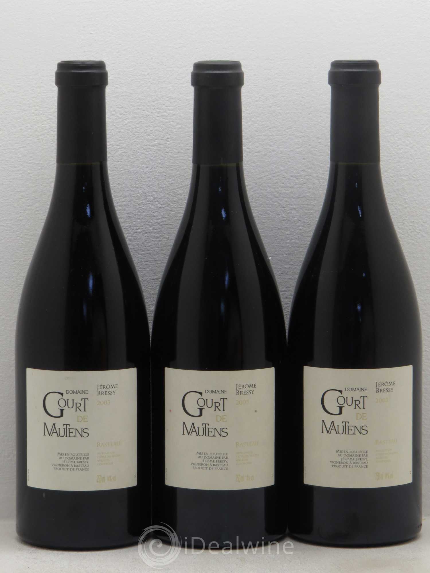 Rasteau Domaine Gourt de Mautens - Jérôme Bressy 2003 - Lot de 6 bouteilles - 2