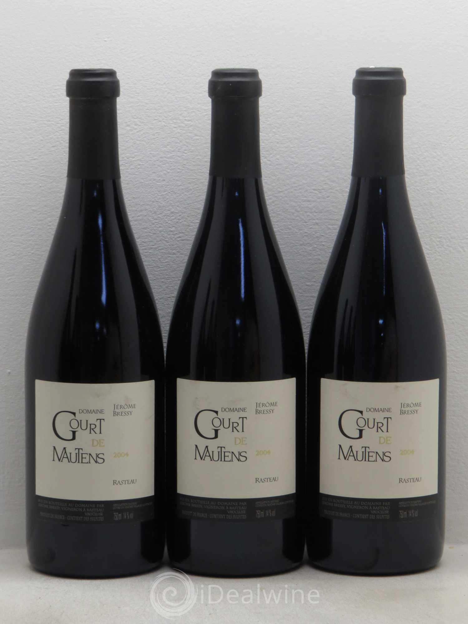 Rasteau Domaine Gourt de Mautens - Jérôme Bressy 2004 - Lot de 6 bouteilles - 1