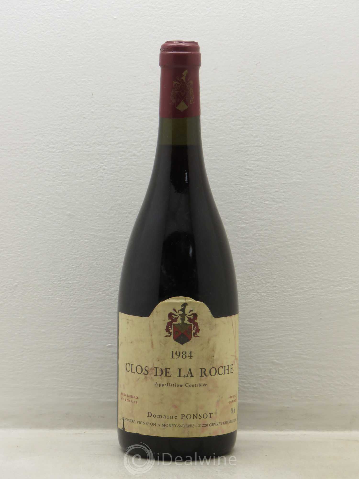 Clos de la Roche Grand Cru Vieilles Vignes Ponsot (Domaine) 1984 - Lot de 1 bouteille - 0