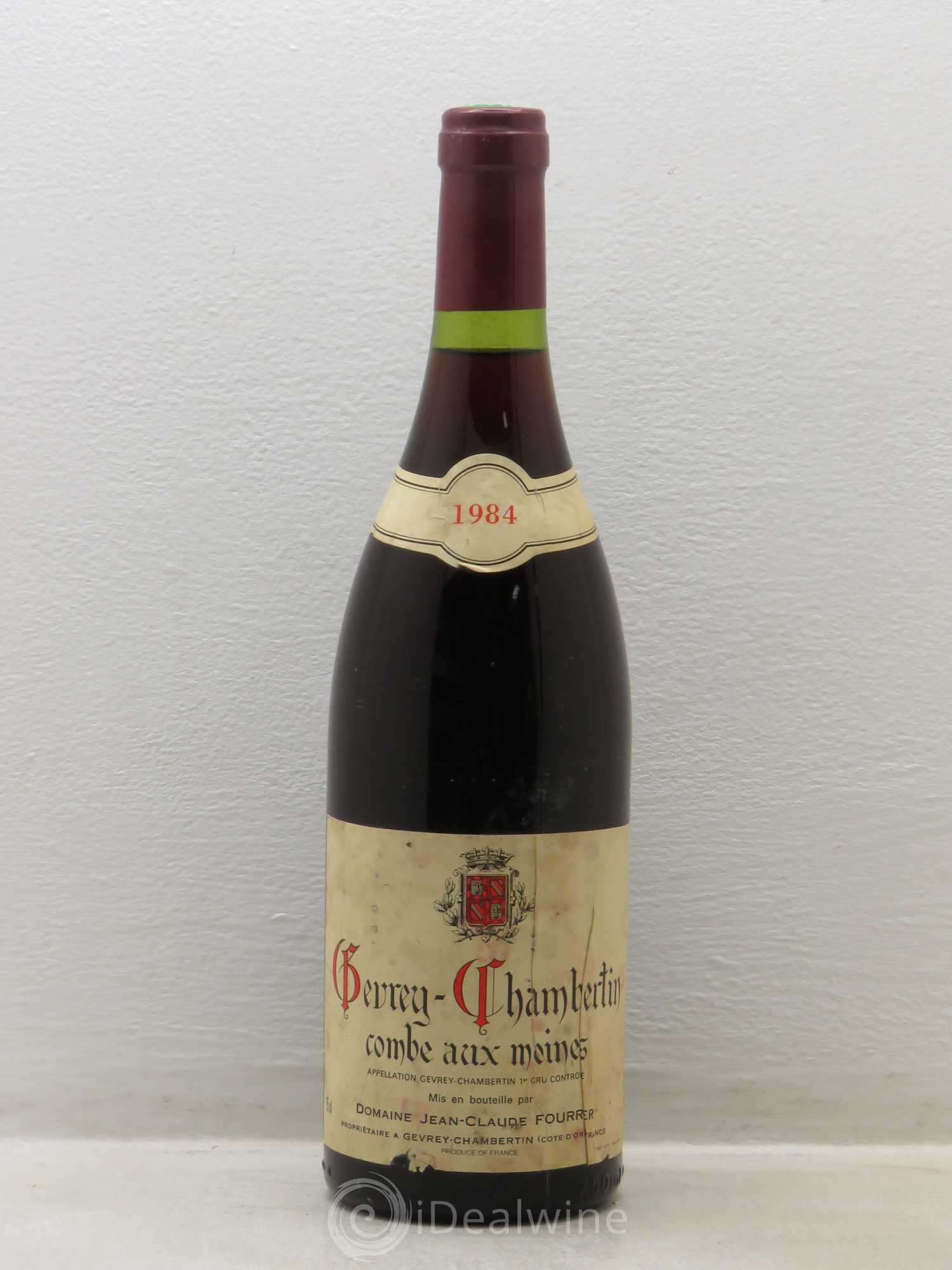 Gevrey-Chambertin 1er Cru Domaine Fourrier 1984 - Lot de 1 bouteille - 0