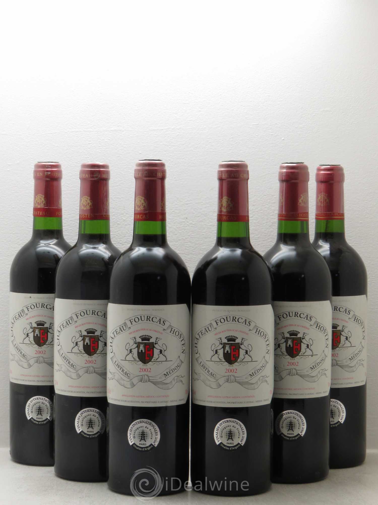 Château Fourcas Hosten Cru Bourgeois 2002 - Lot de 6 bouteilles - 0