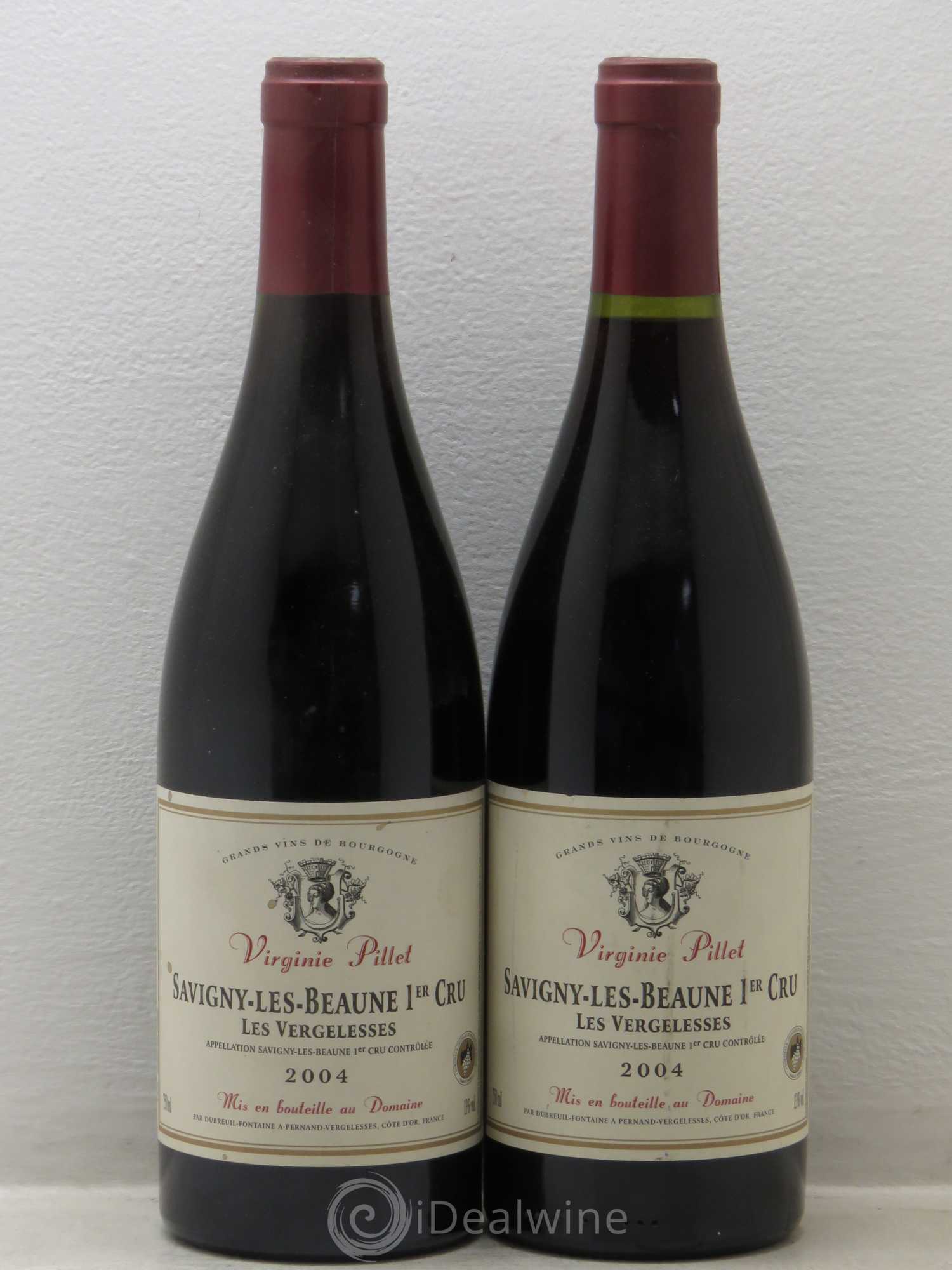 Savigny-lès-Beaune 1er Cru Les Vergelesses - Virginie Pillet 2004 - Posten von 2 Flaschen - 0