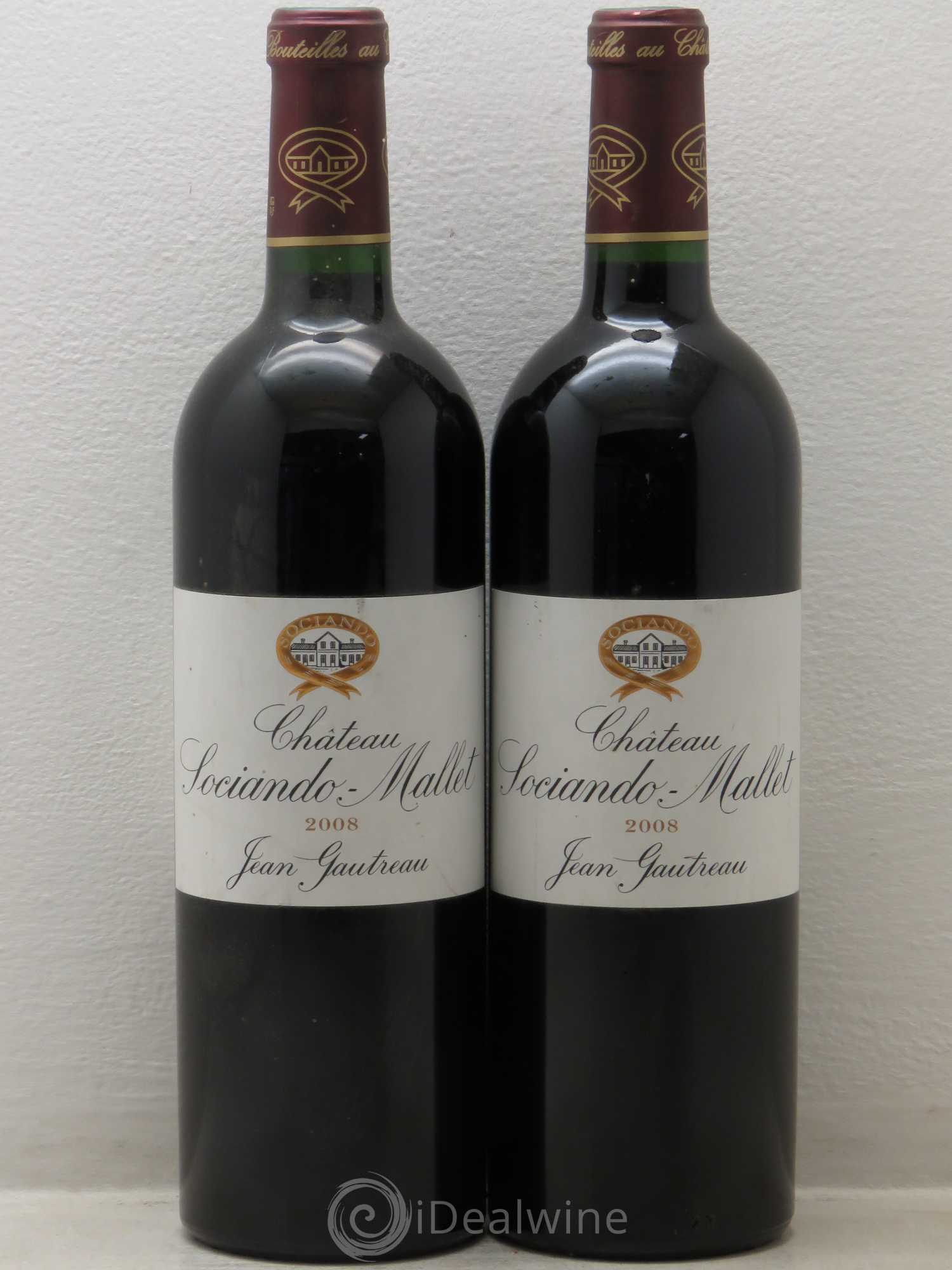 Château Sociando Mallet 2008 - Lot de 2 bouteilles - 0