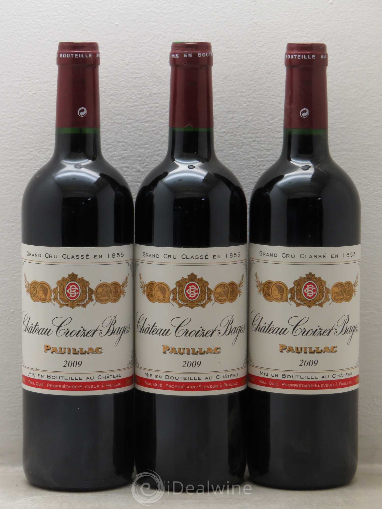 Château Croizet Bages 5ème Grand Cru Classé 2009 - Lot de 3 bouteilles - 0