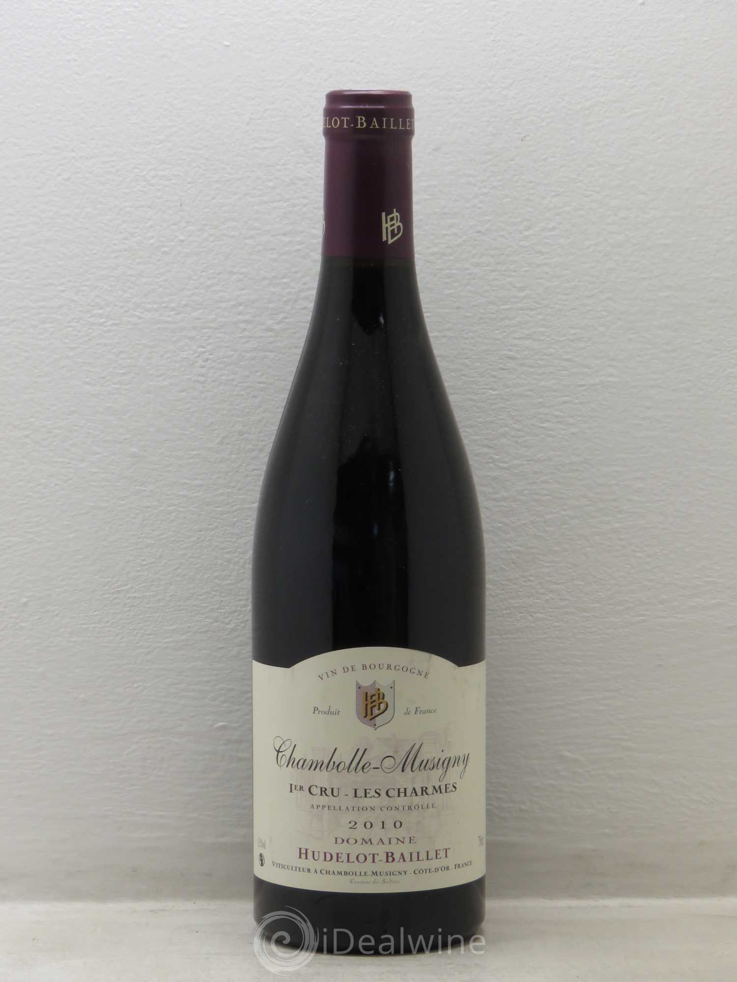 Chambolle-Musigny 1er Cru Les Charmes - Domaine Hudelot Baillet 2010 - Posten von 1 Flasche - 0