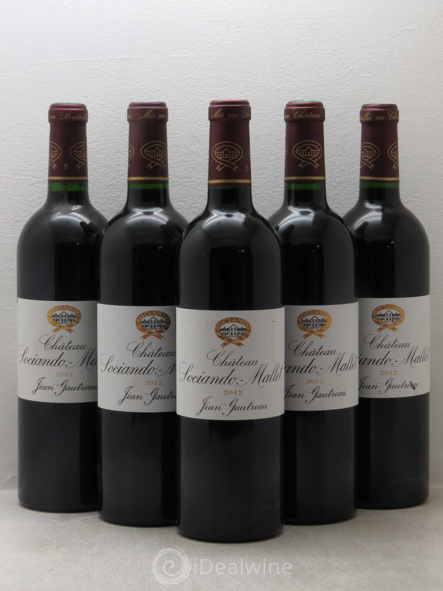 Château Sociando Mallet 2012 - Lot de 5 bouteilles - 0