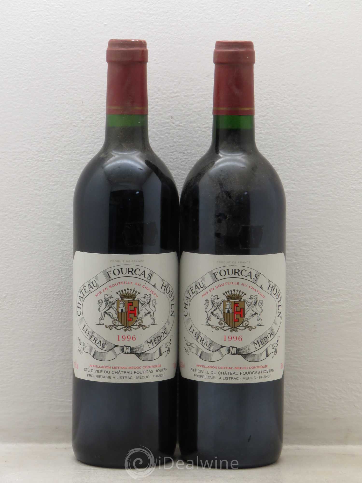 Château Fourcas Hosten Cru Bourgeois 1996 - Lot de 2 bouteilles - 0