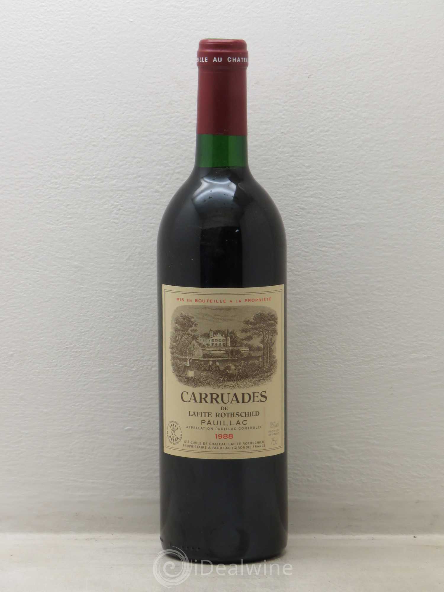 Carruades de Lafite Rothschild Second Vin 1988 - Lot de 1 bouteille - 0