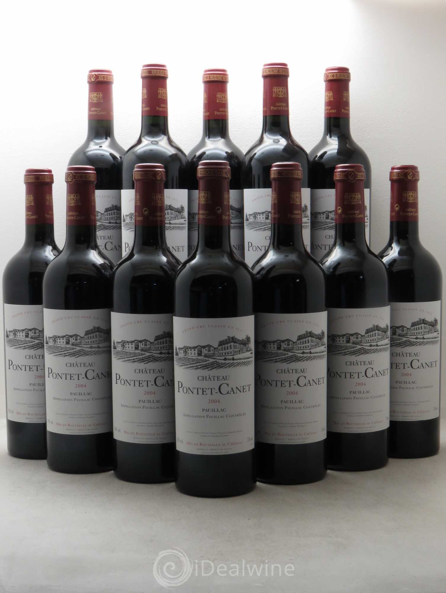 Château Pontet Canet 5ème Grand Cru Classé 2004 - Lot de 12 bouteilles - 0