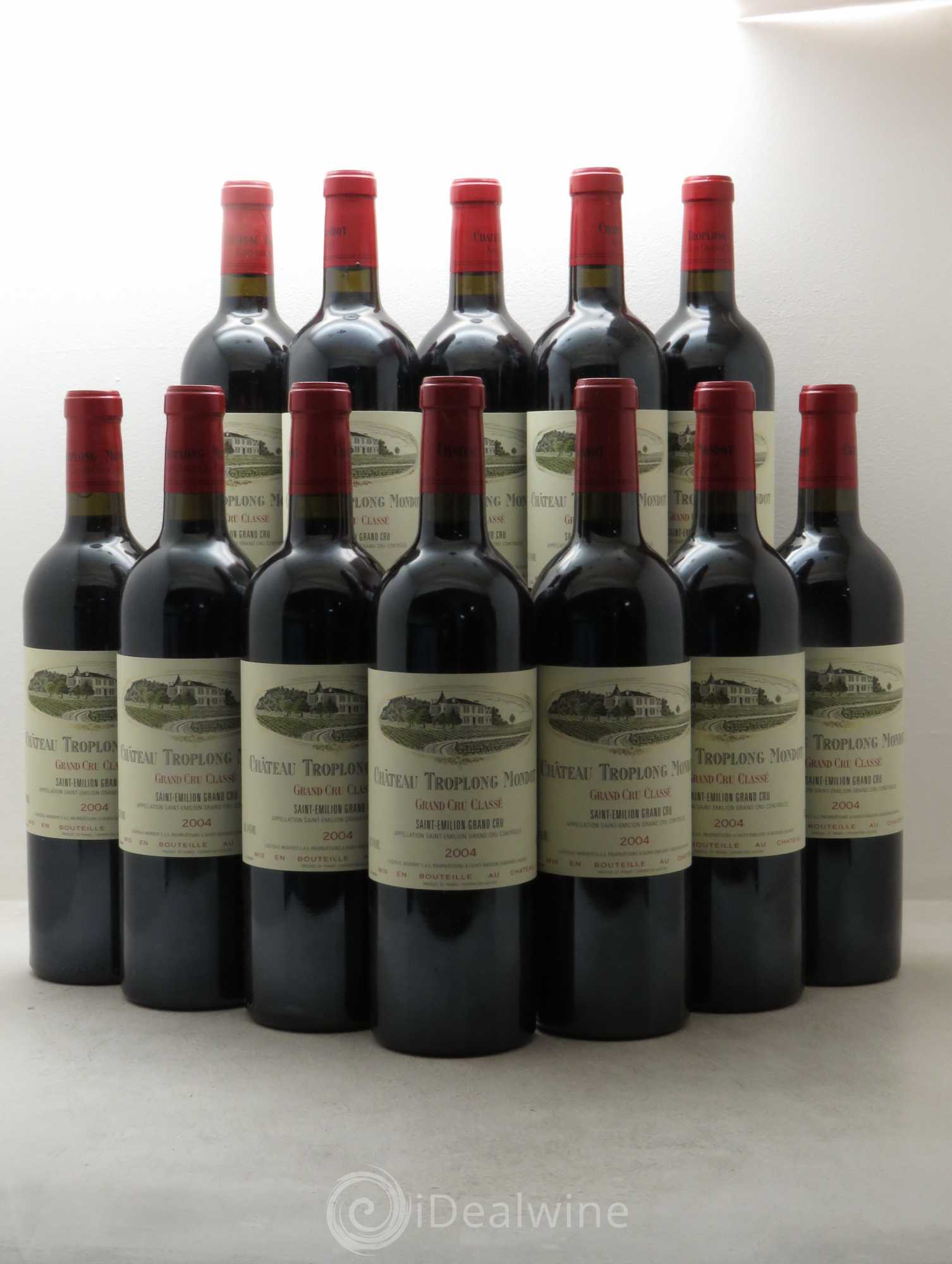 Château Troplong Mondot 1er Grand Cru Classé B 2004 - Lot de 12 bouteilles - 0