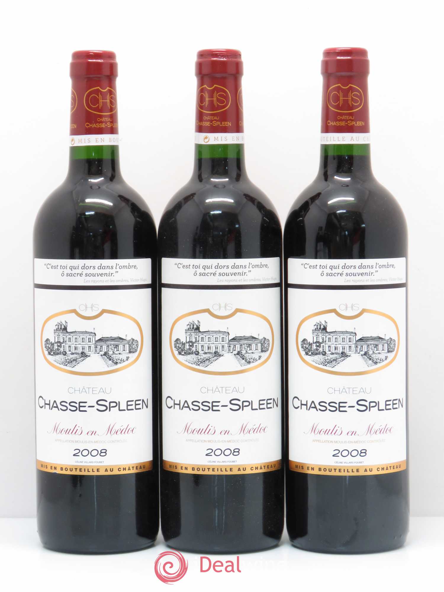 Château Chasse Spleen 2008 - Lot of 6 bottles - 1