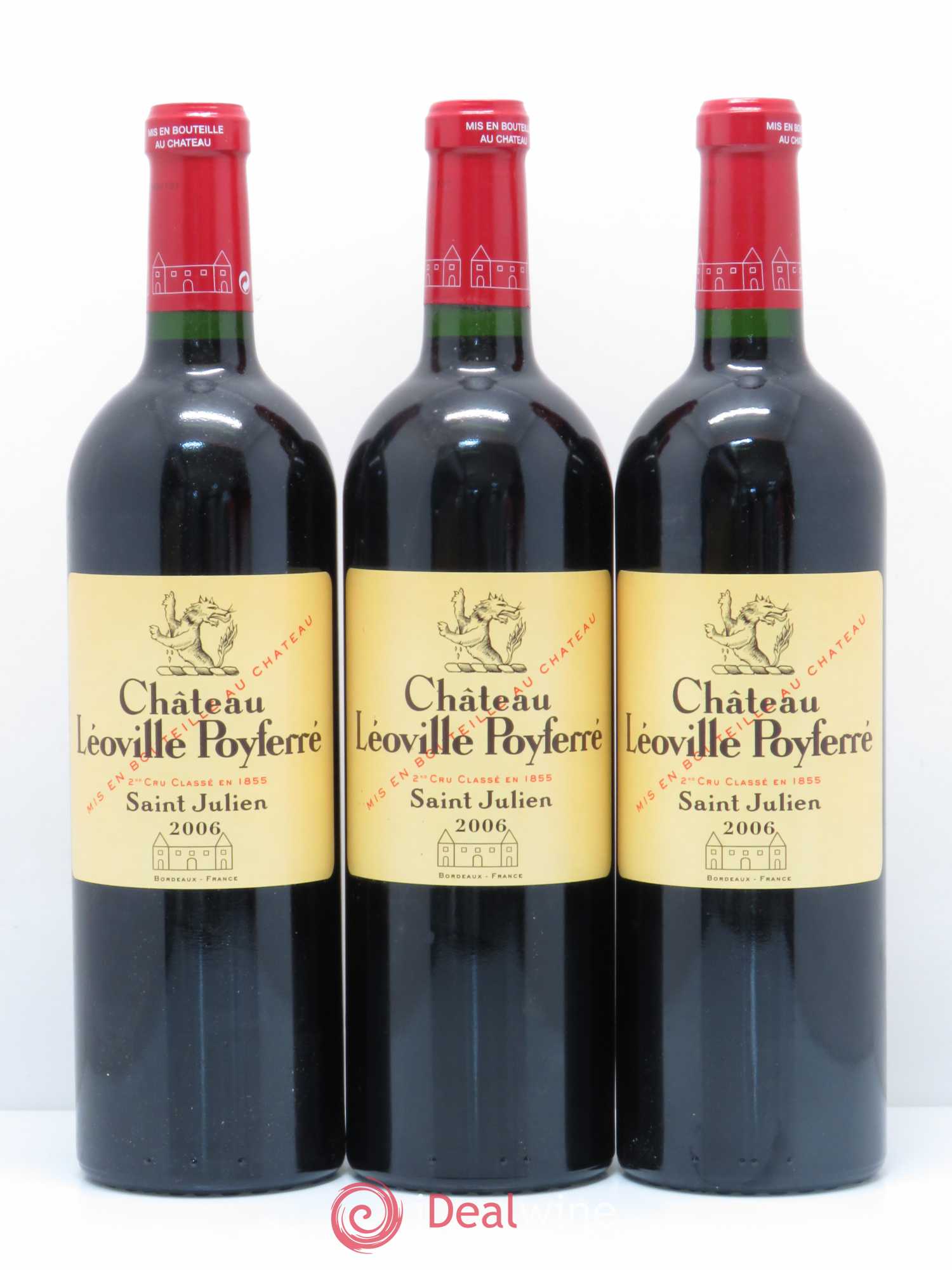 Château Léoville Poyferré 2ème Grand Cru Classé 2006 - Lot de 3 bouteilles - 0