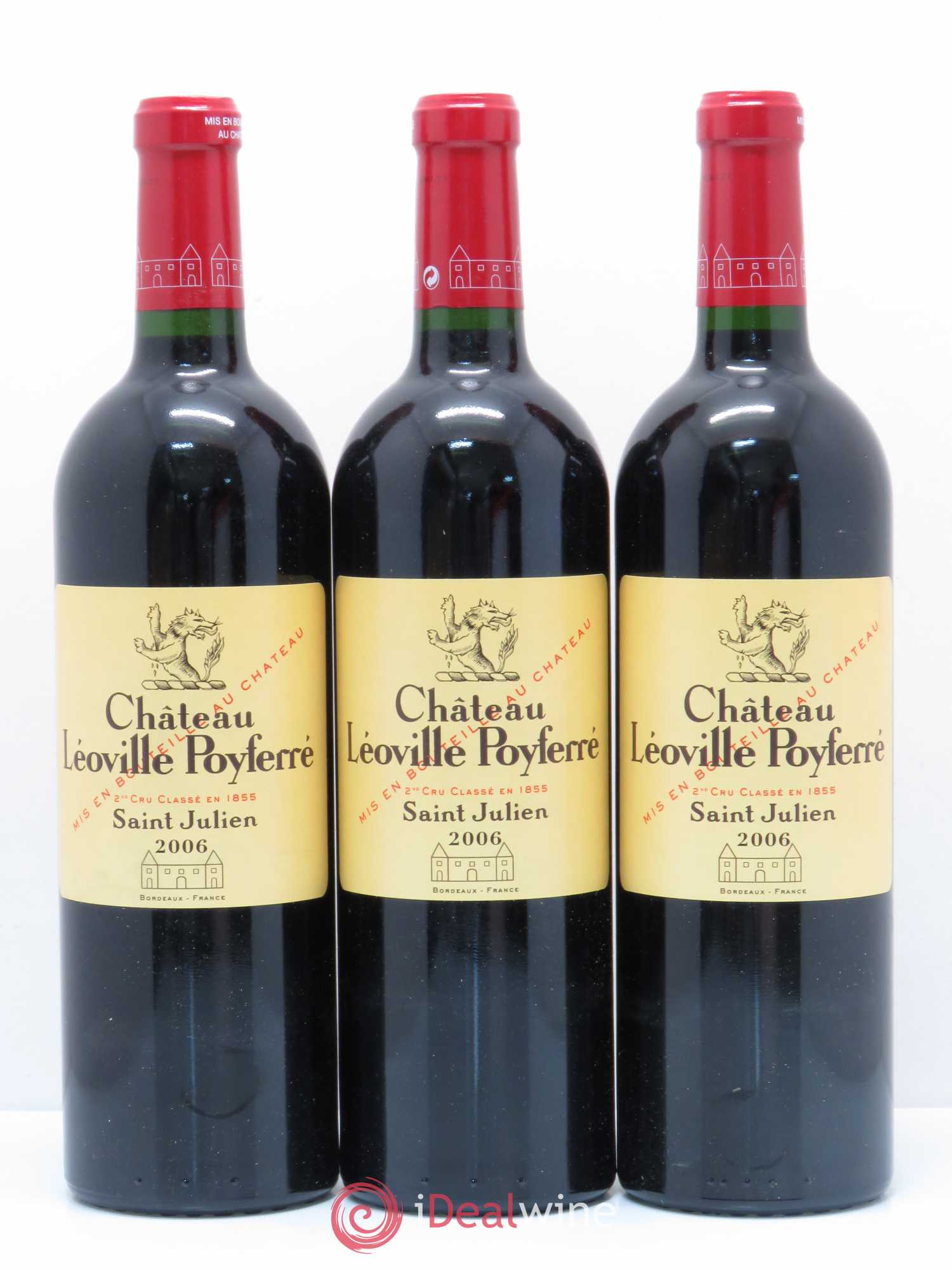 Château Léoville Poyferré 2ème Grand Cru Classé 2006 - Lot de 3 bouteilles - 0