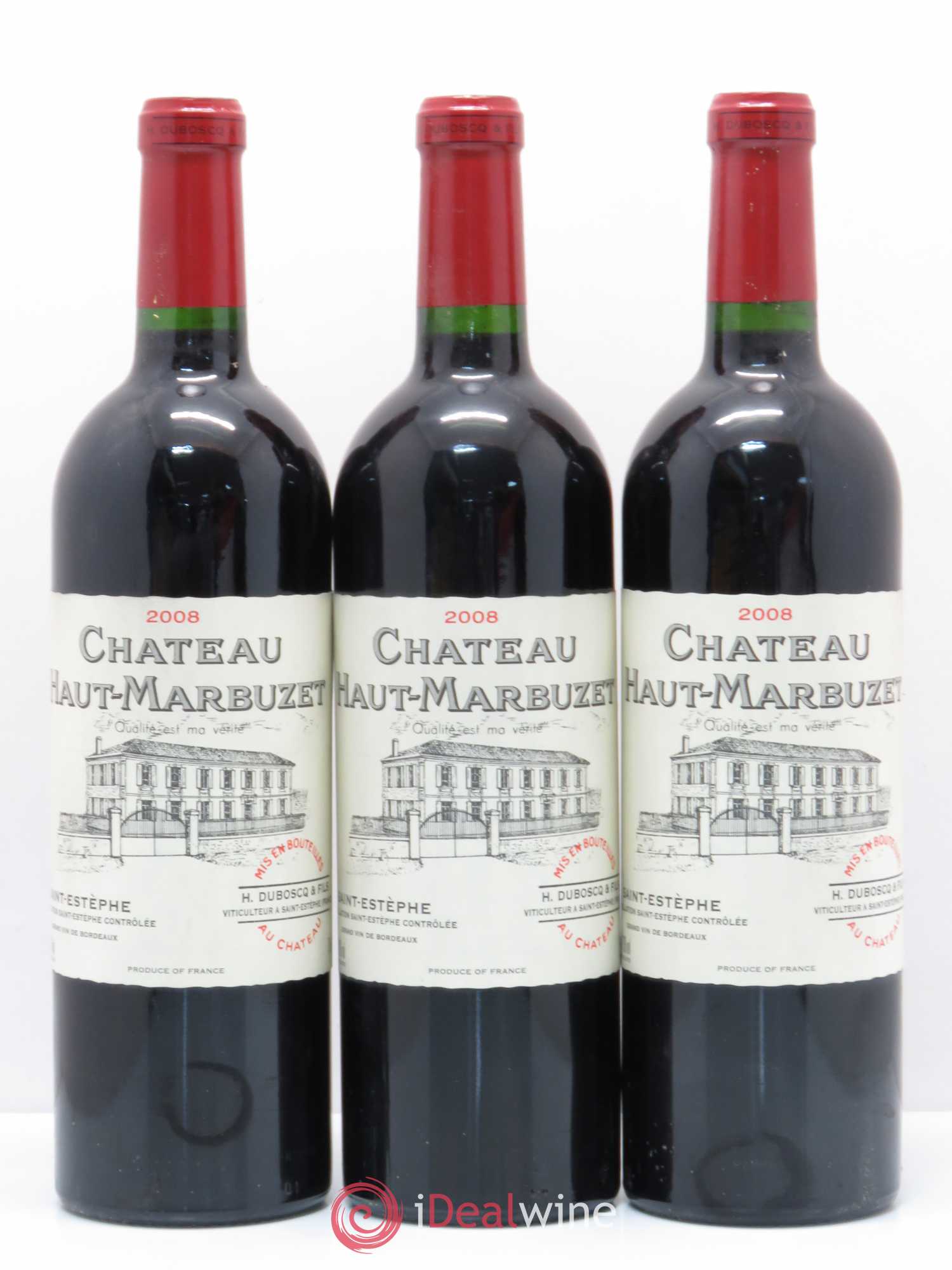 Château Haut Marbuzet 2008 - Lot de 3 bouteilles - 0