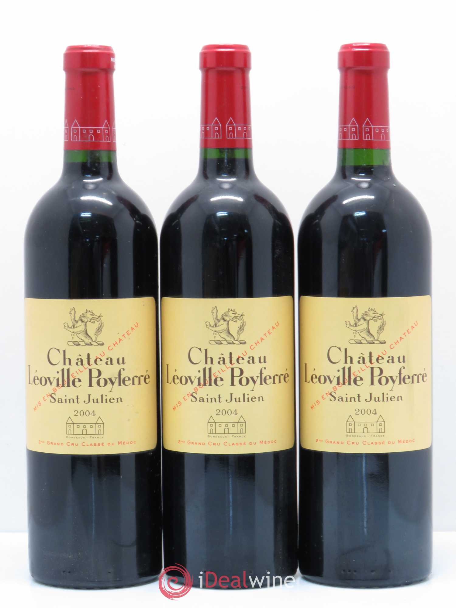 Château Léoville Poyferré 2ème Grand Cru Classé 2004 - Lot de 3 bouteilles - 0