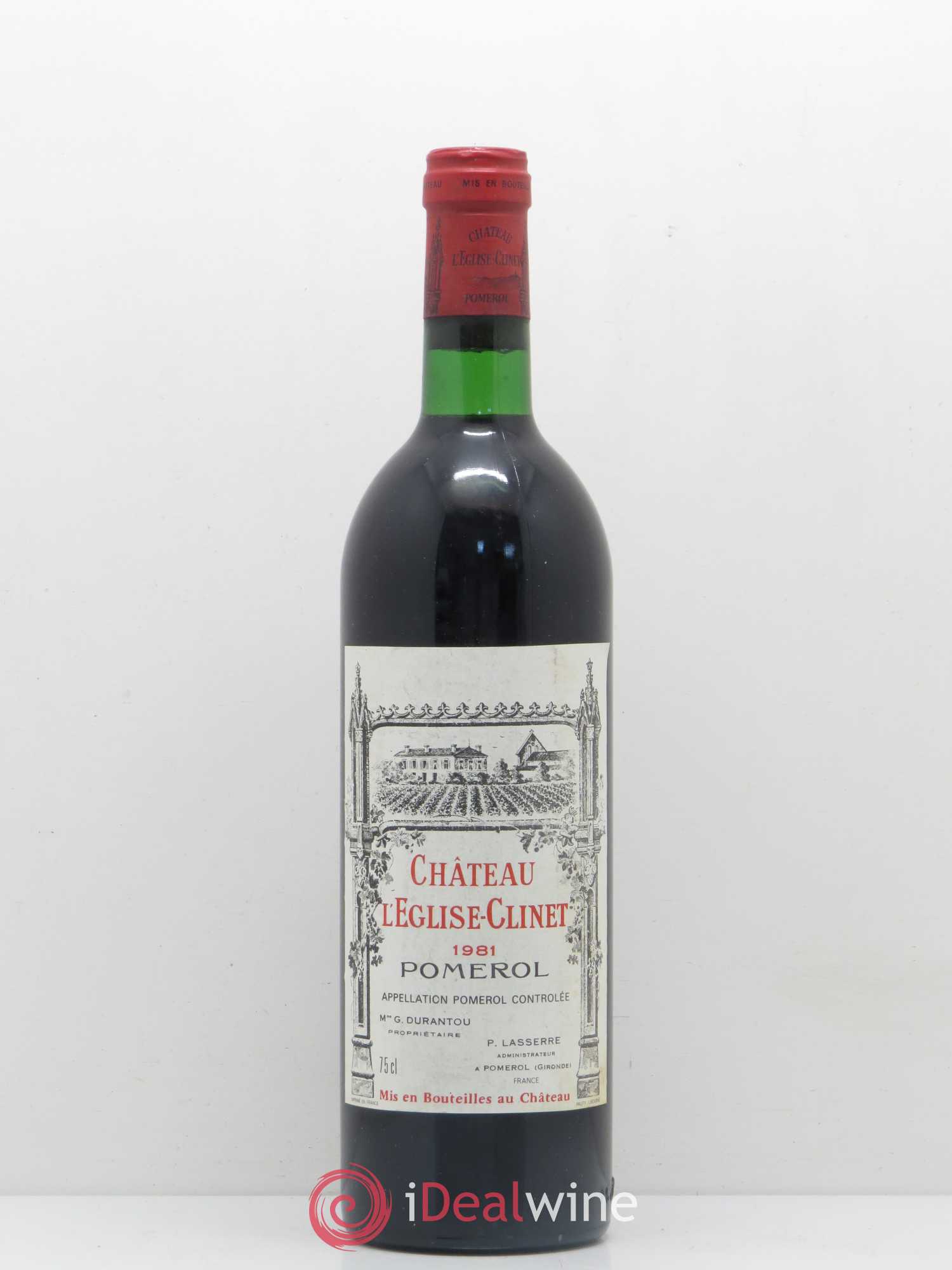 Château l' Église Clinet 1981 - Lot de 1 bouteille - 0